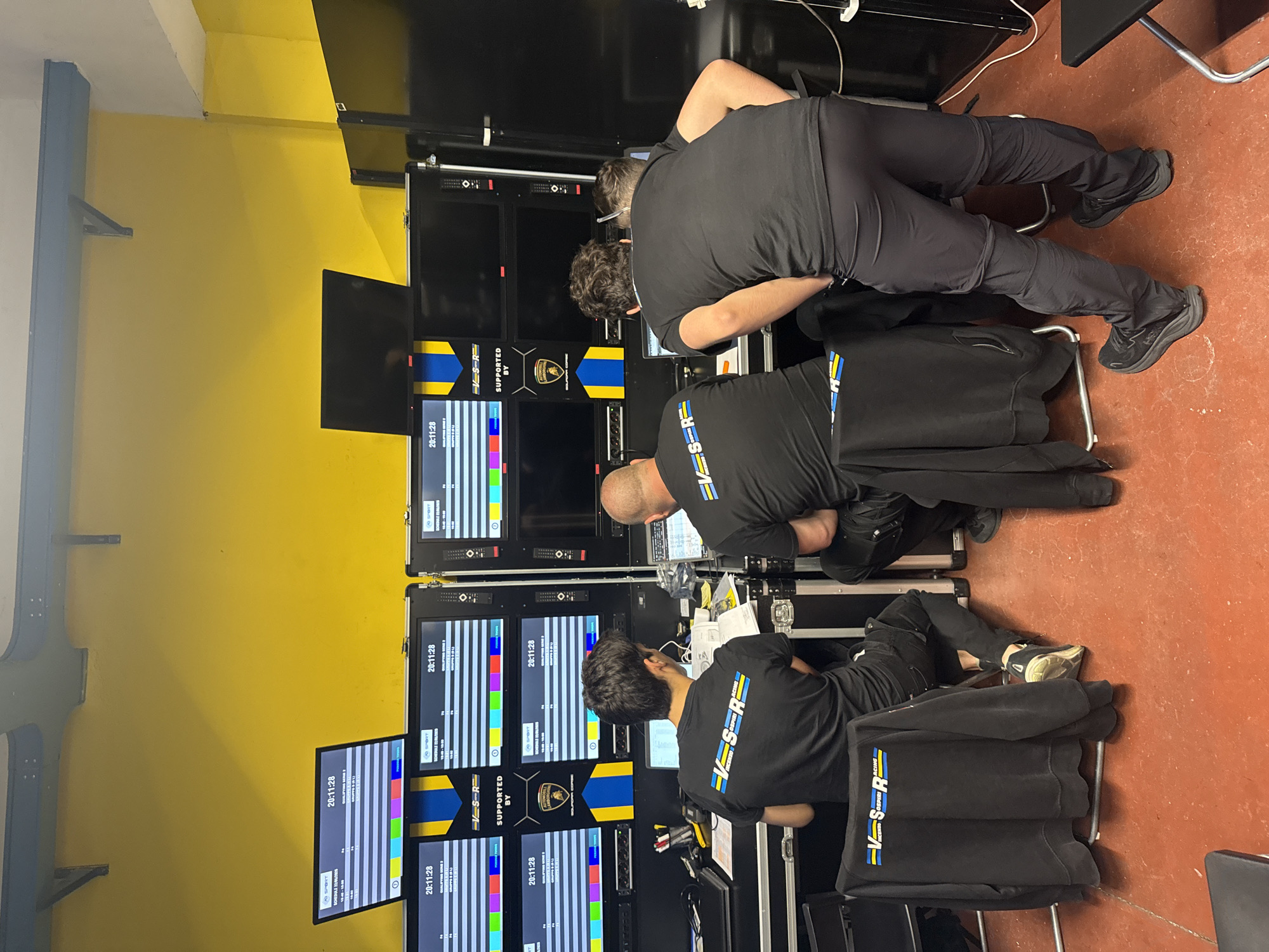 Racing team monitors operations at Campagnano di Roma facility
