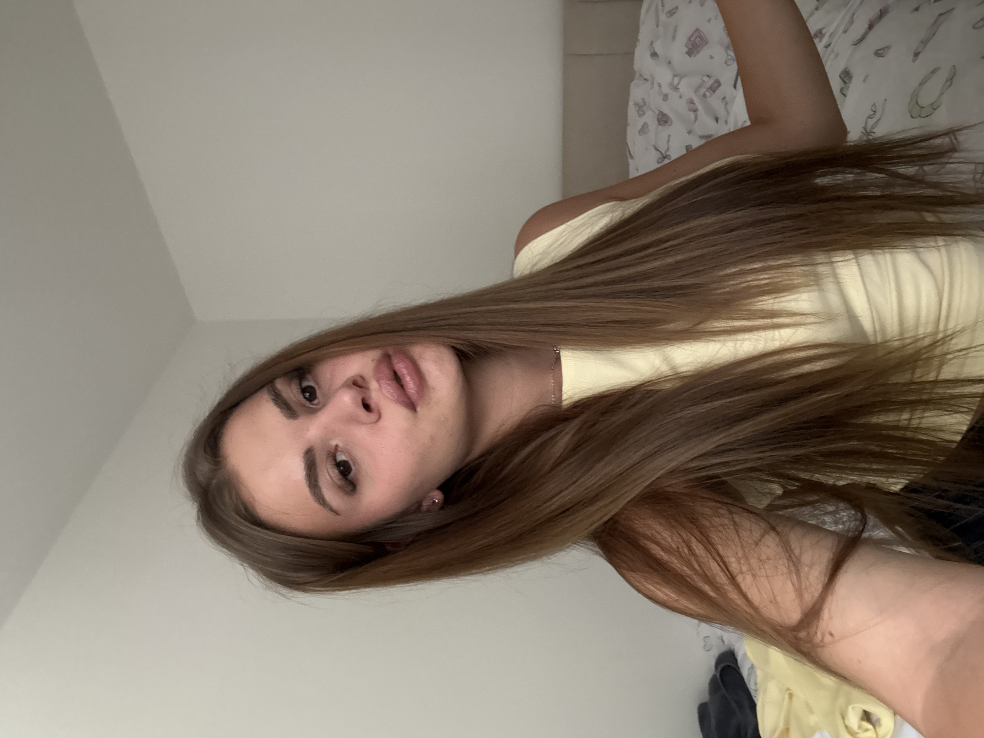 Morning selfie session at home in Throop, UK