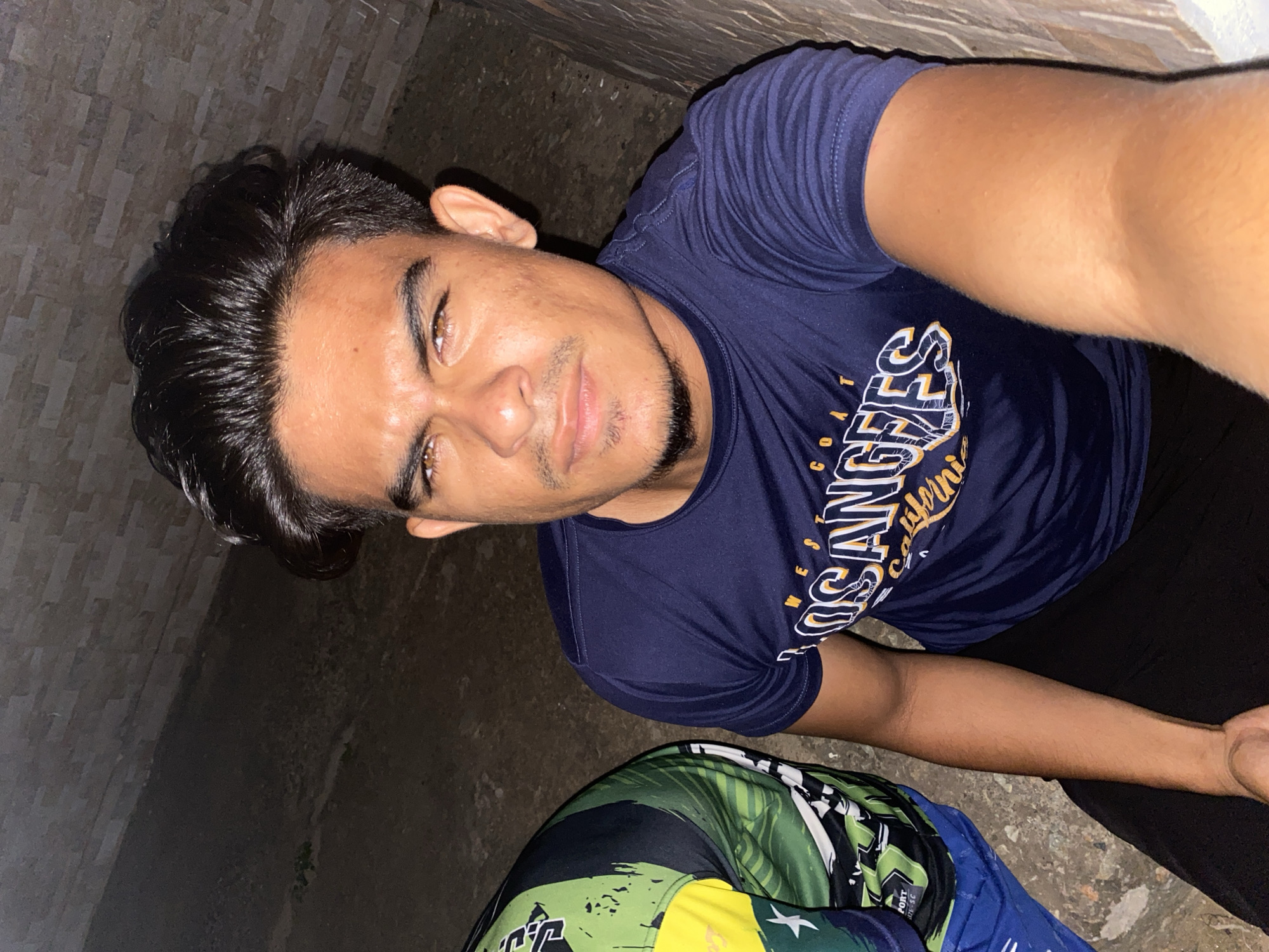 Man takes casual selfie in Juan Griego, Venezuela