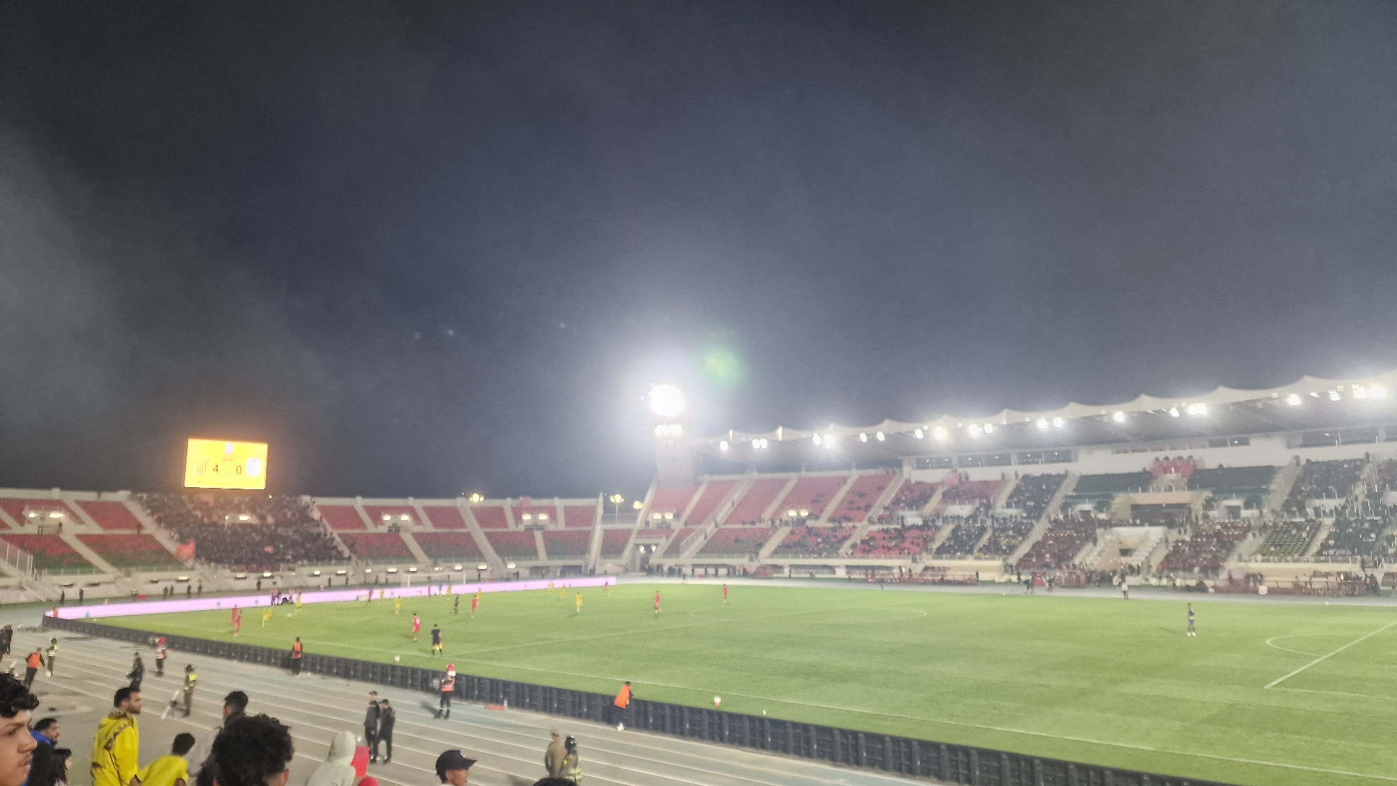 Football match ends 4-0 at illuminated Fez stadium