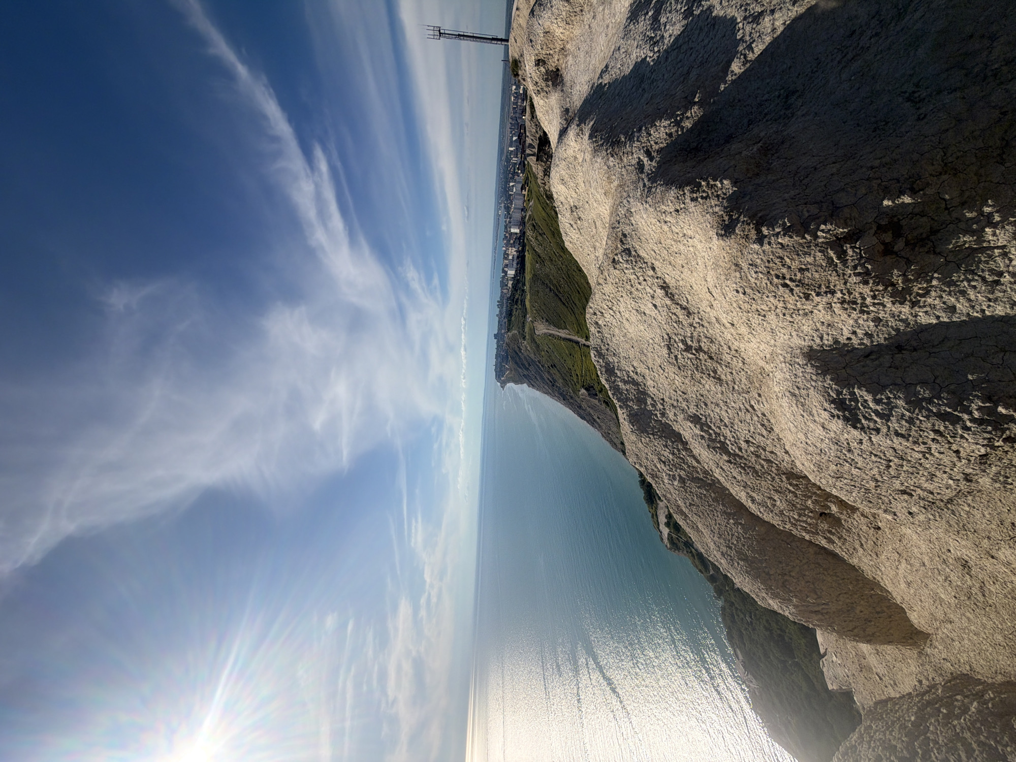 Tourist group explores Black Sea cliffs near Supsekh, Russia
