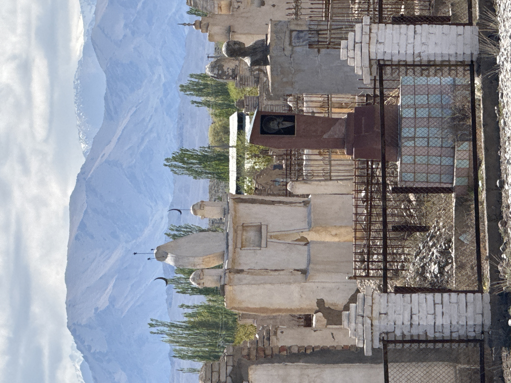 Cemetery complex documented in Kara-Talaa, Kyrgyzstan mountains