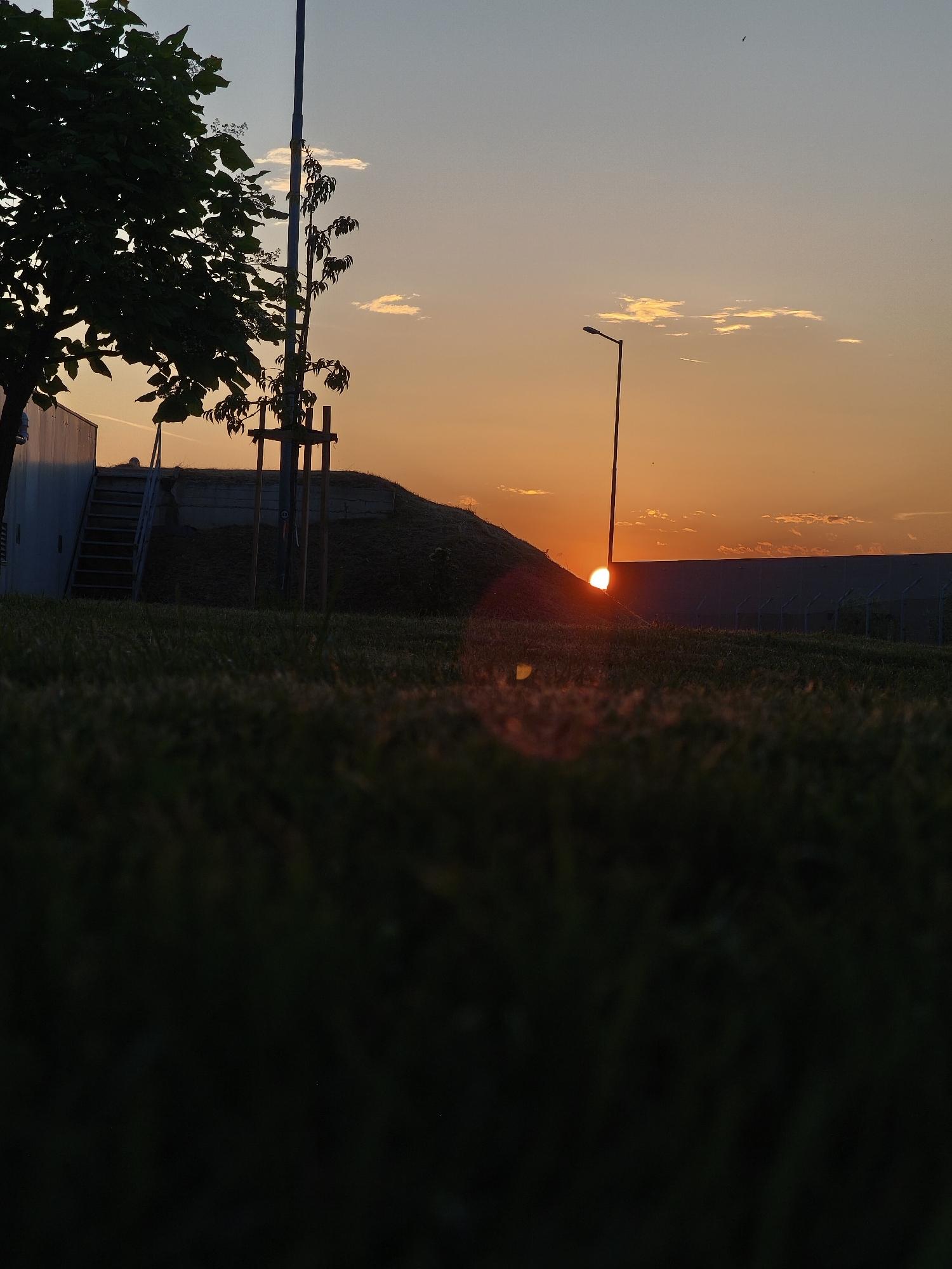 Sunset documented over Benkovski, Bulgaria landscape
