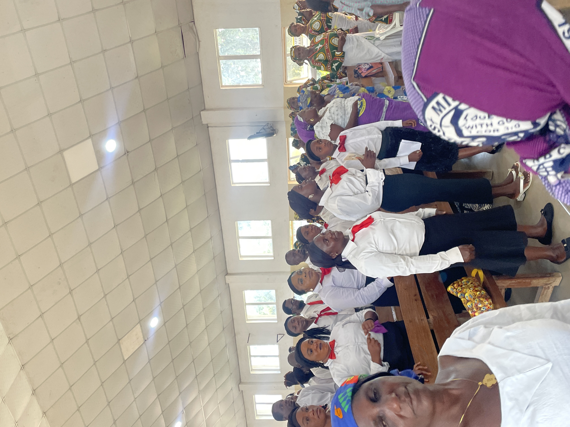 Group gathering observed in church or assembly hall
