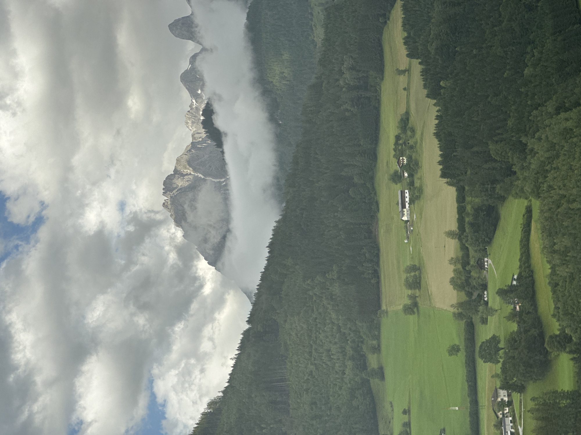 Cloudy alpine scenery around Bischofshofen, Austria