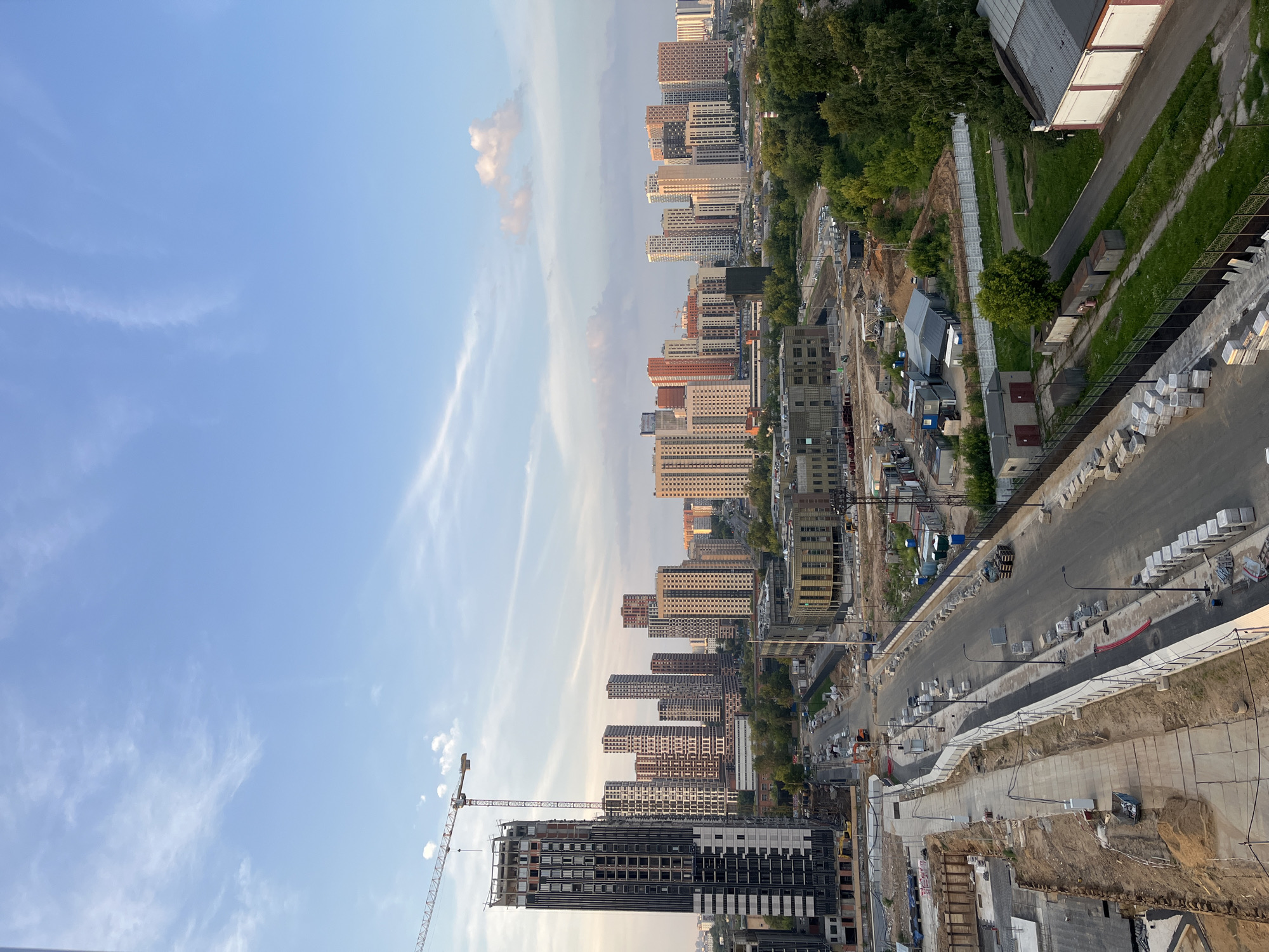 Construction and industrial buildings on Moscow's urban edge