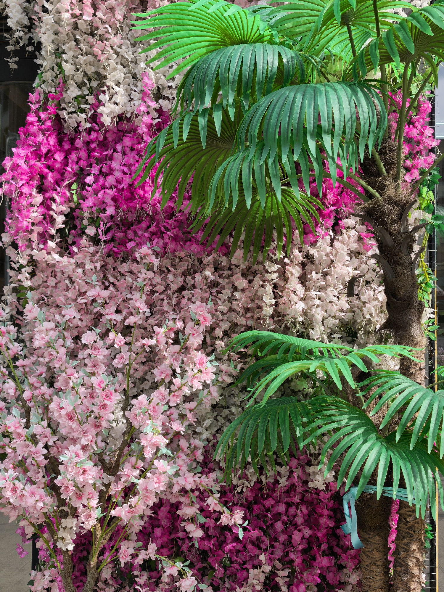 Moscow resident documents modern urban landscape and decorative displays