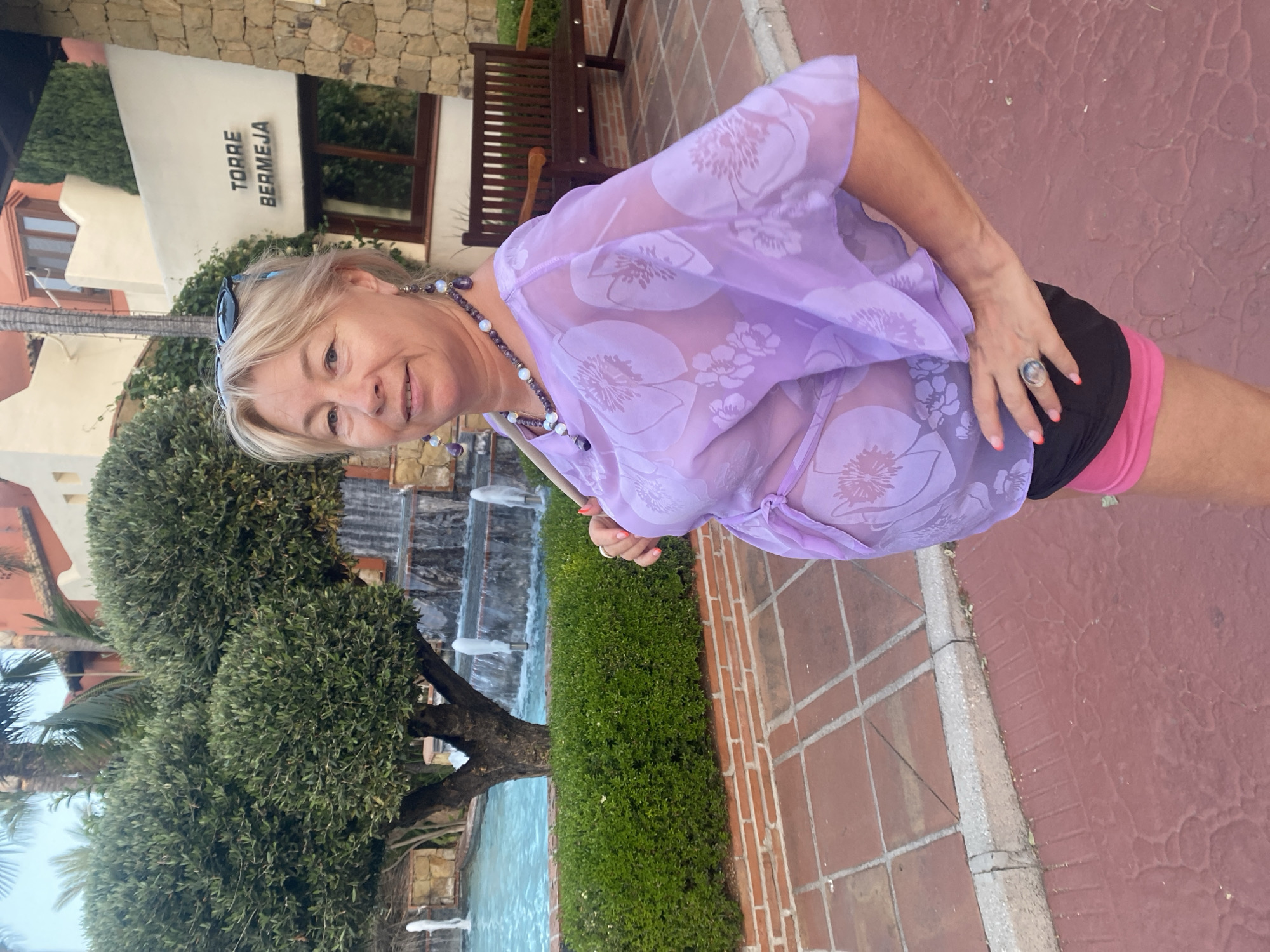 Relaxed evening at an Estepona resort, coast in view