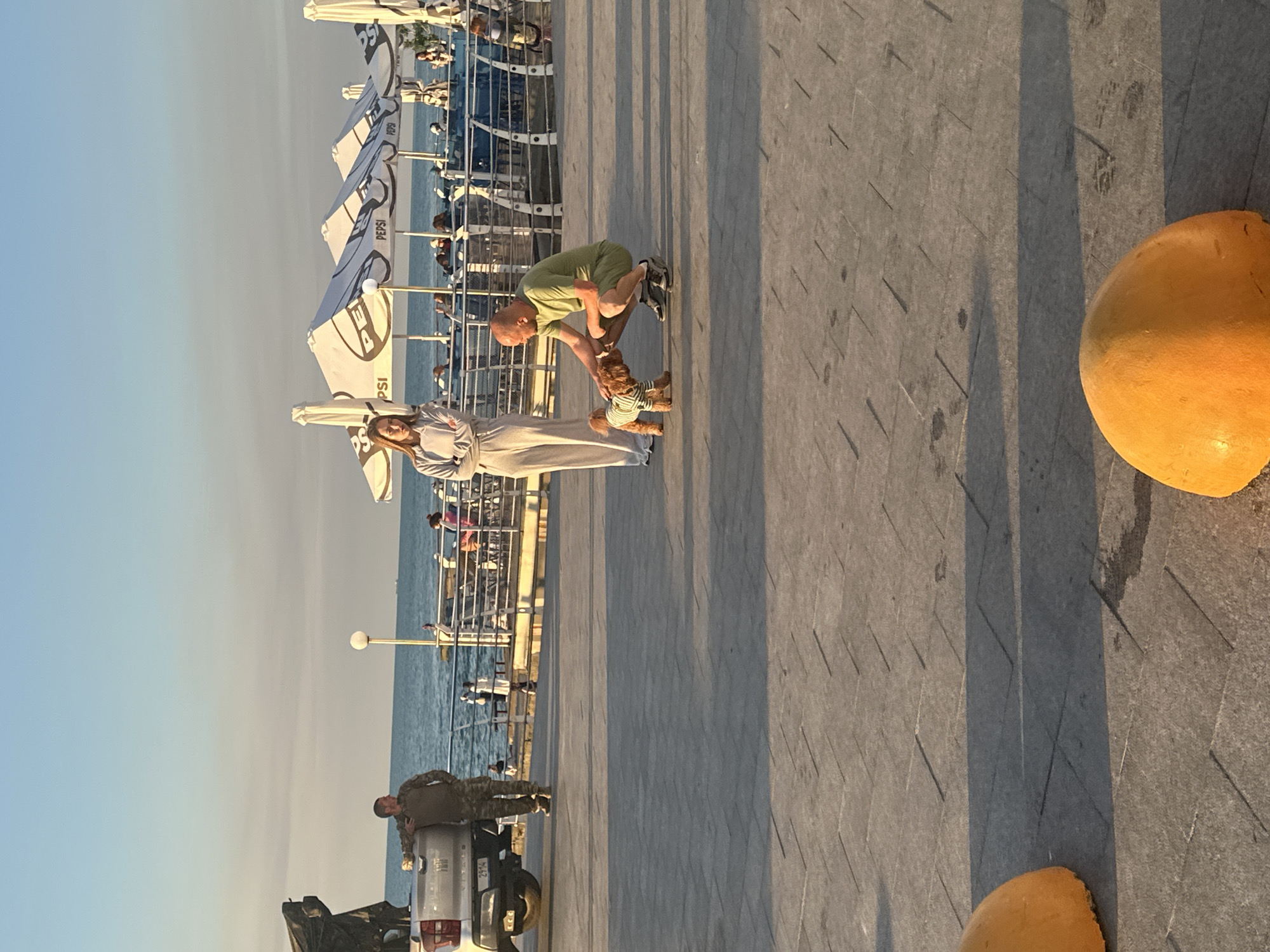 Sunset piano and plein air sketching on Odesa's seafront promenade
