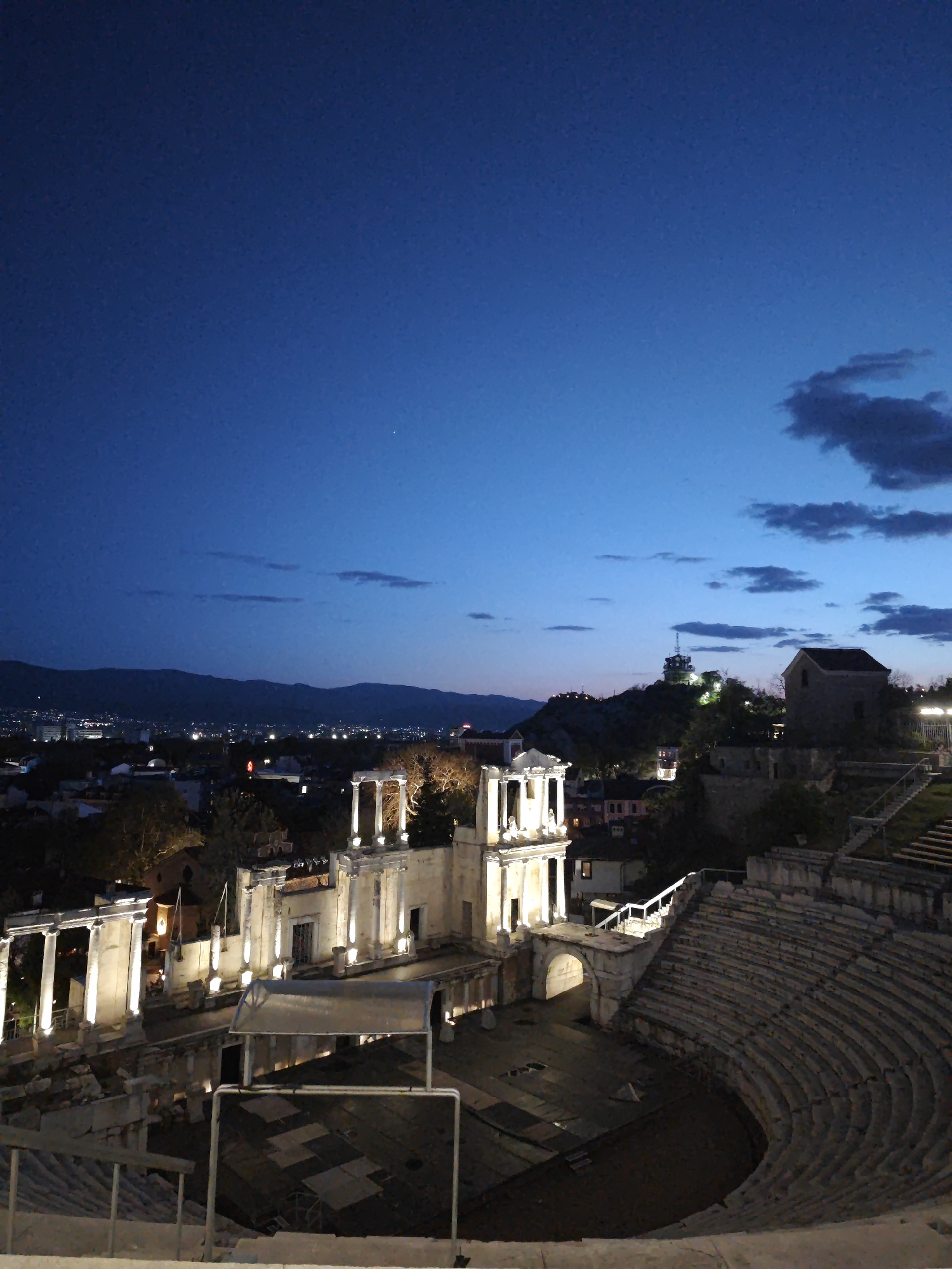 Evening photographic tour documents historic Plovdiv landmarks at twilight
