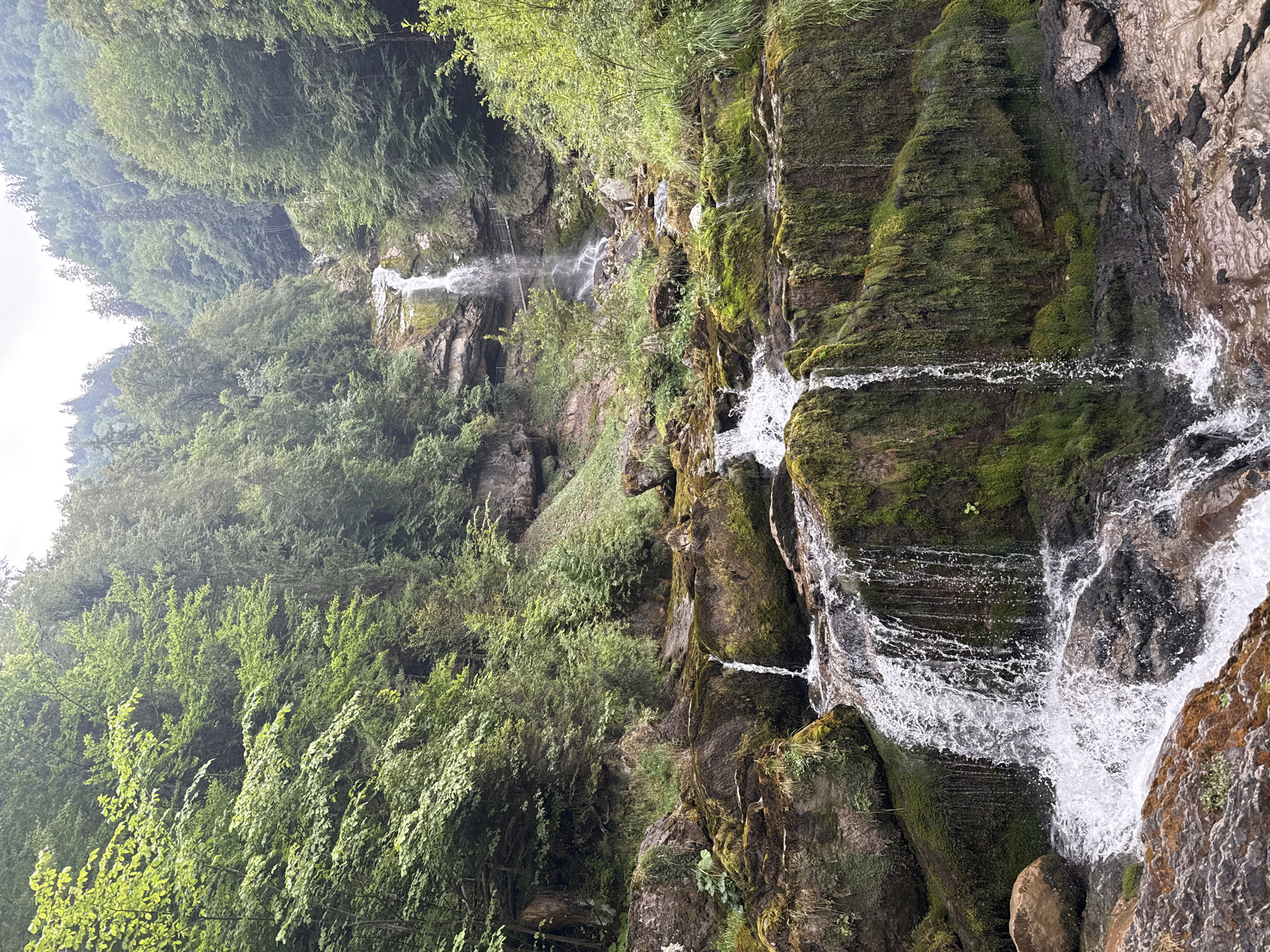 Up close with a waterfall at Axalp, Switzerland