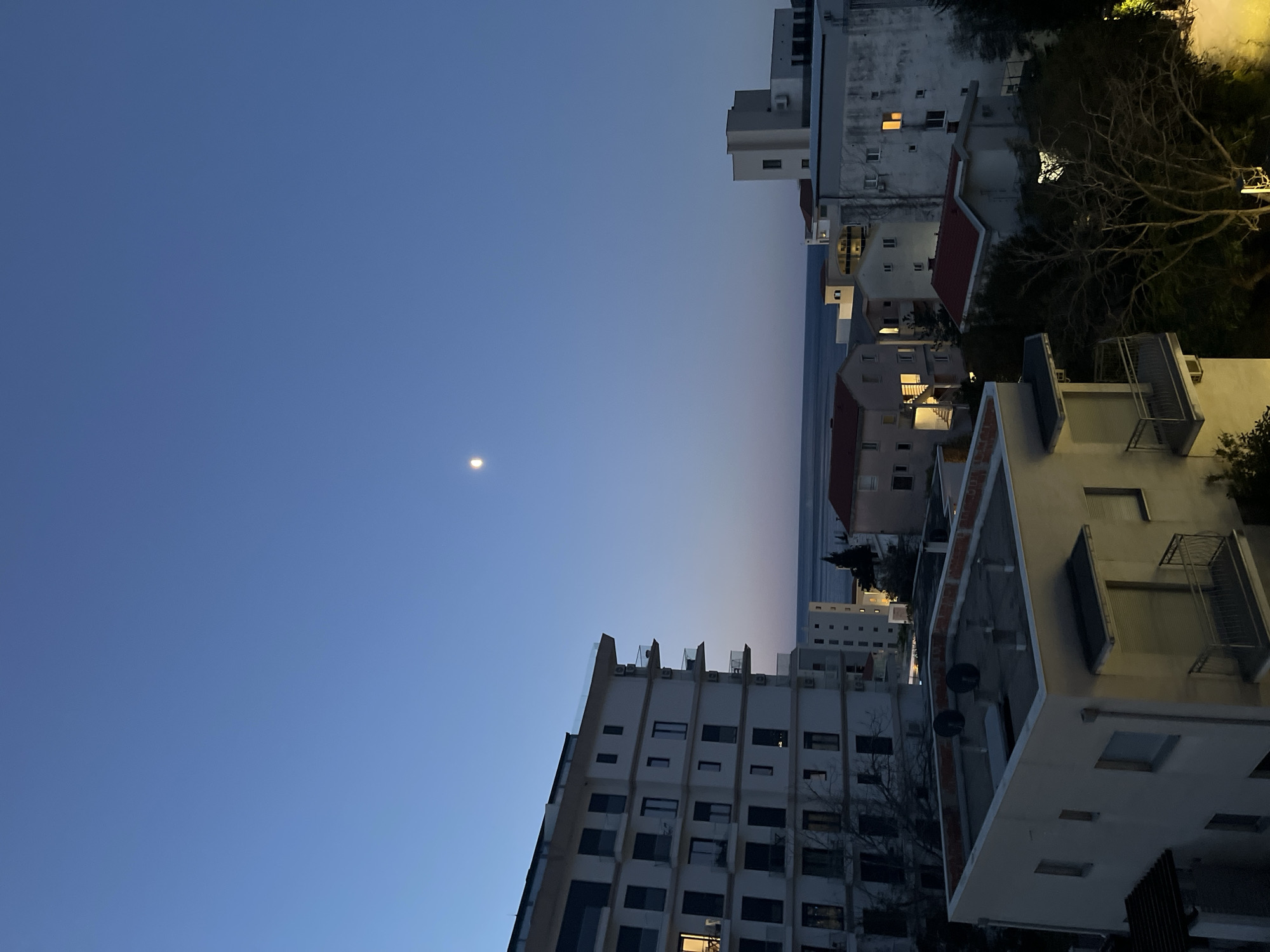 Night sky observed over Boreti, Montenegro with visible moon