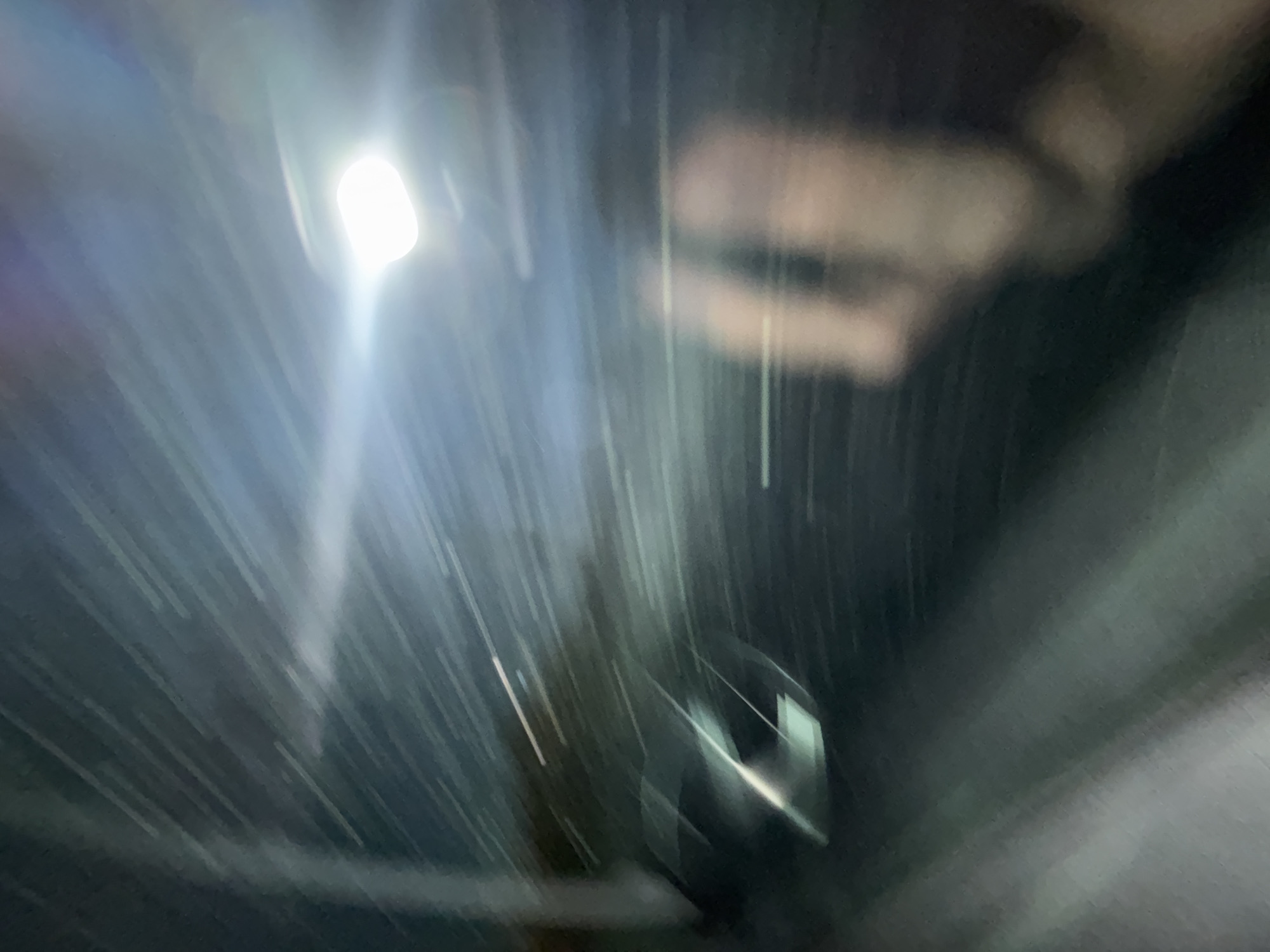 Nighttime driving scene captured in Mirandela, Portugal