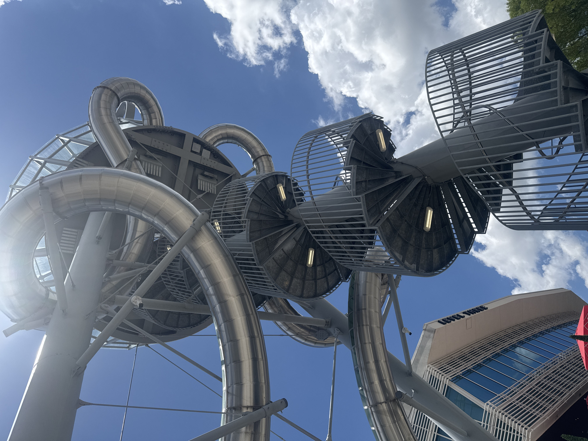 Visitors document Aventura-Miami attractions and art installations Thursday afternoon