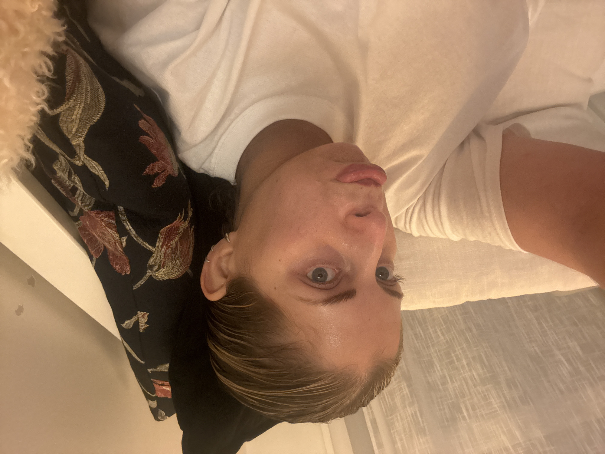Person documented at home in Paris, possibly unwell