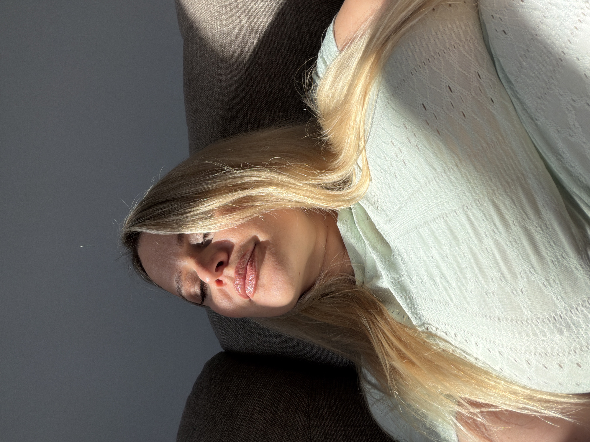 Woman documents morning selfie session in Sarapul, Russia