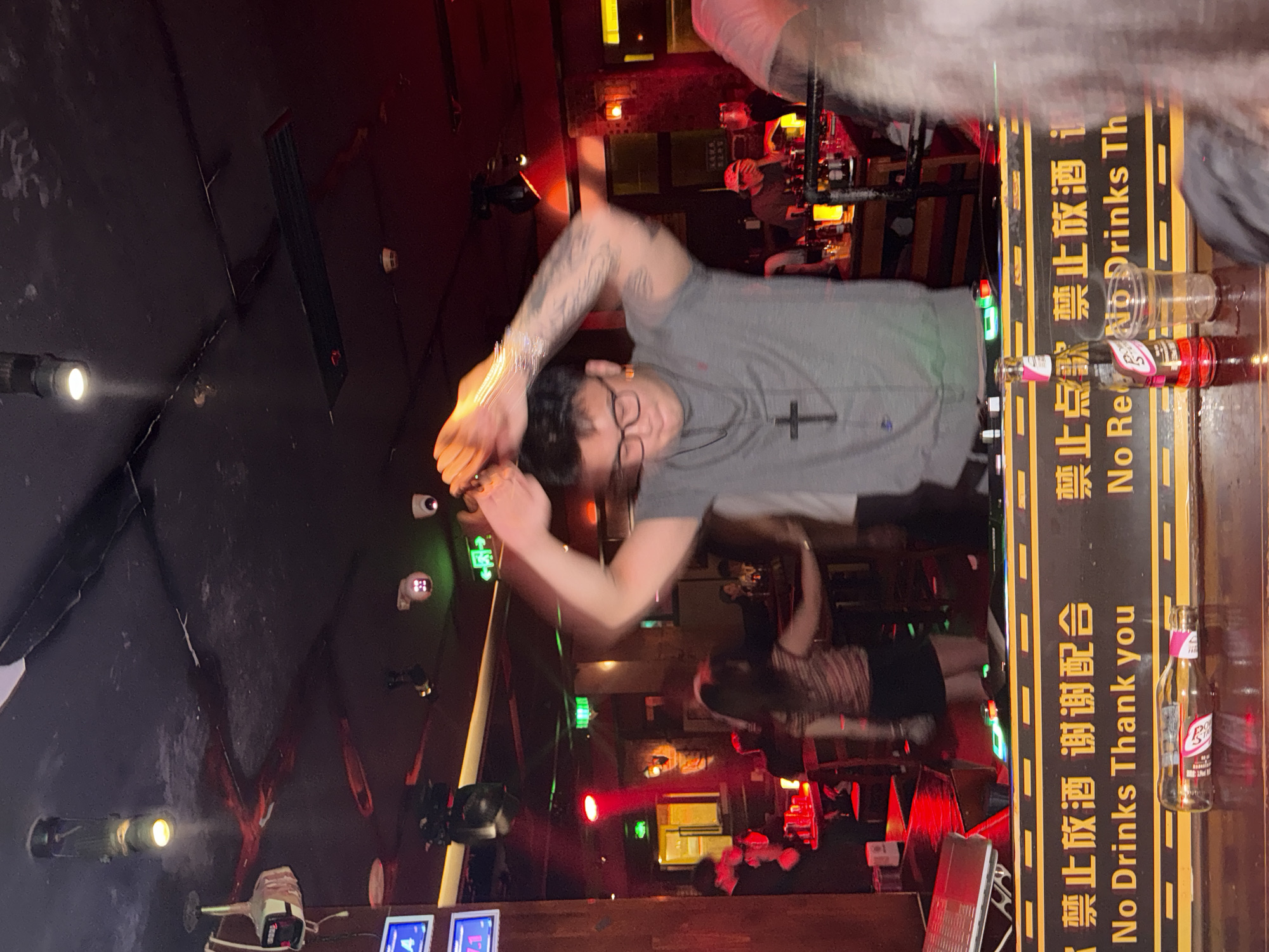 DJ performs at Meow Bar nightclub in Liangjiang, China