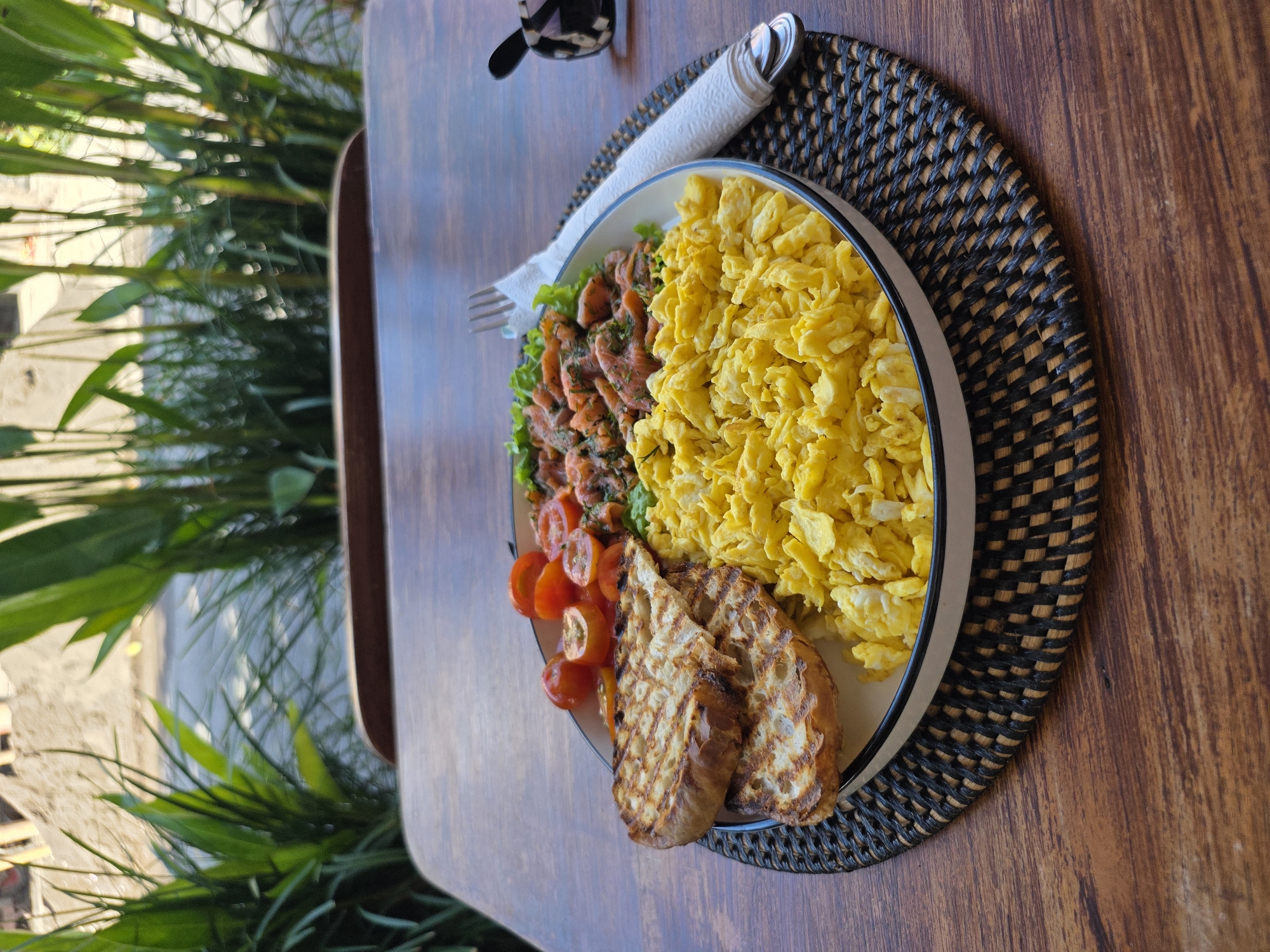 Morning breakfast documented at North Kuta café