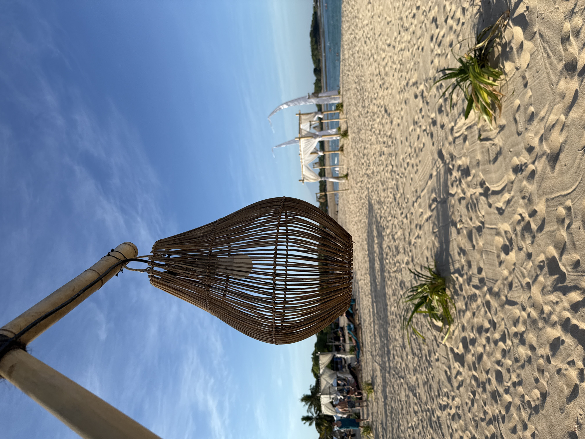Beach event setup captured in Kuta Selatan morning scenes