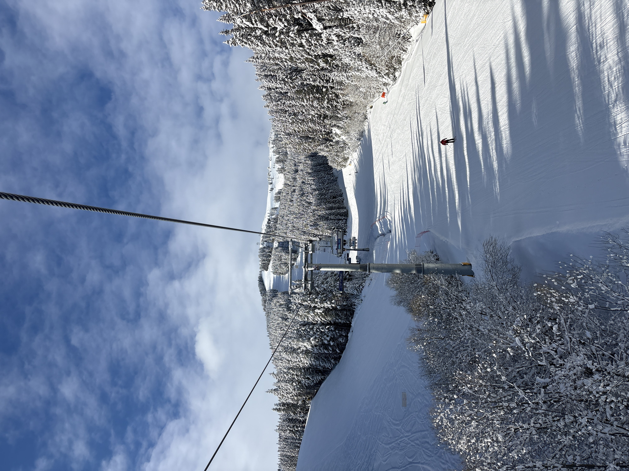 Morning ski lift view captured at Bansko resort