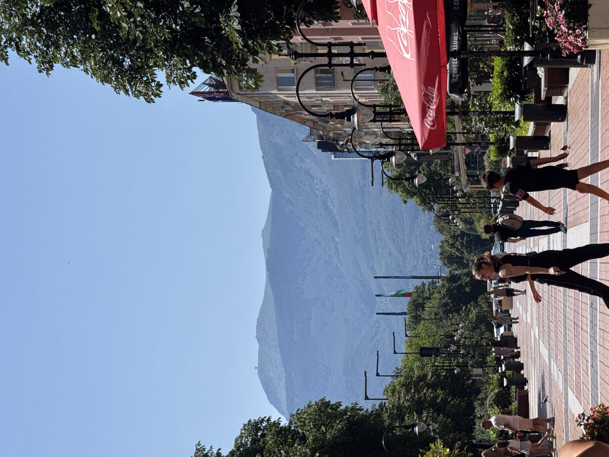 Vitosha Boulevard buzzing on a sunny summer morning