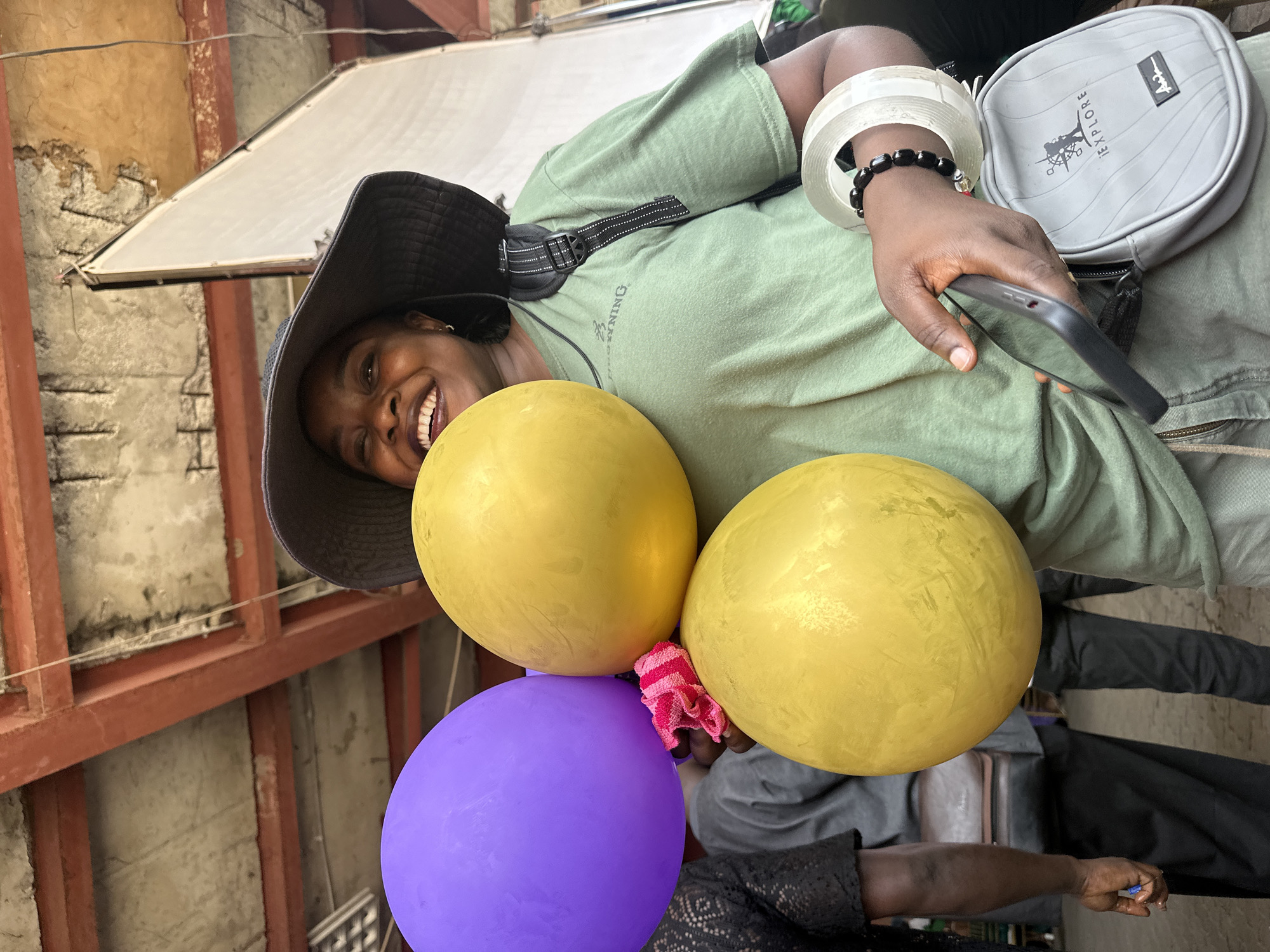 Film production crew documents equipment setup across Lagos locations