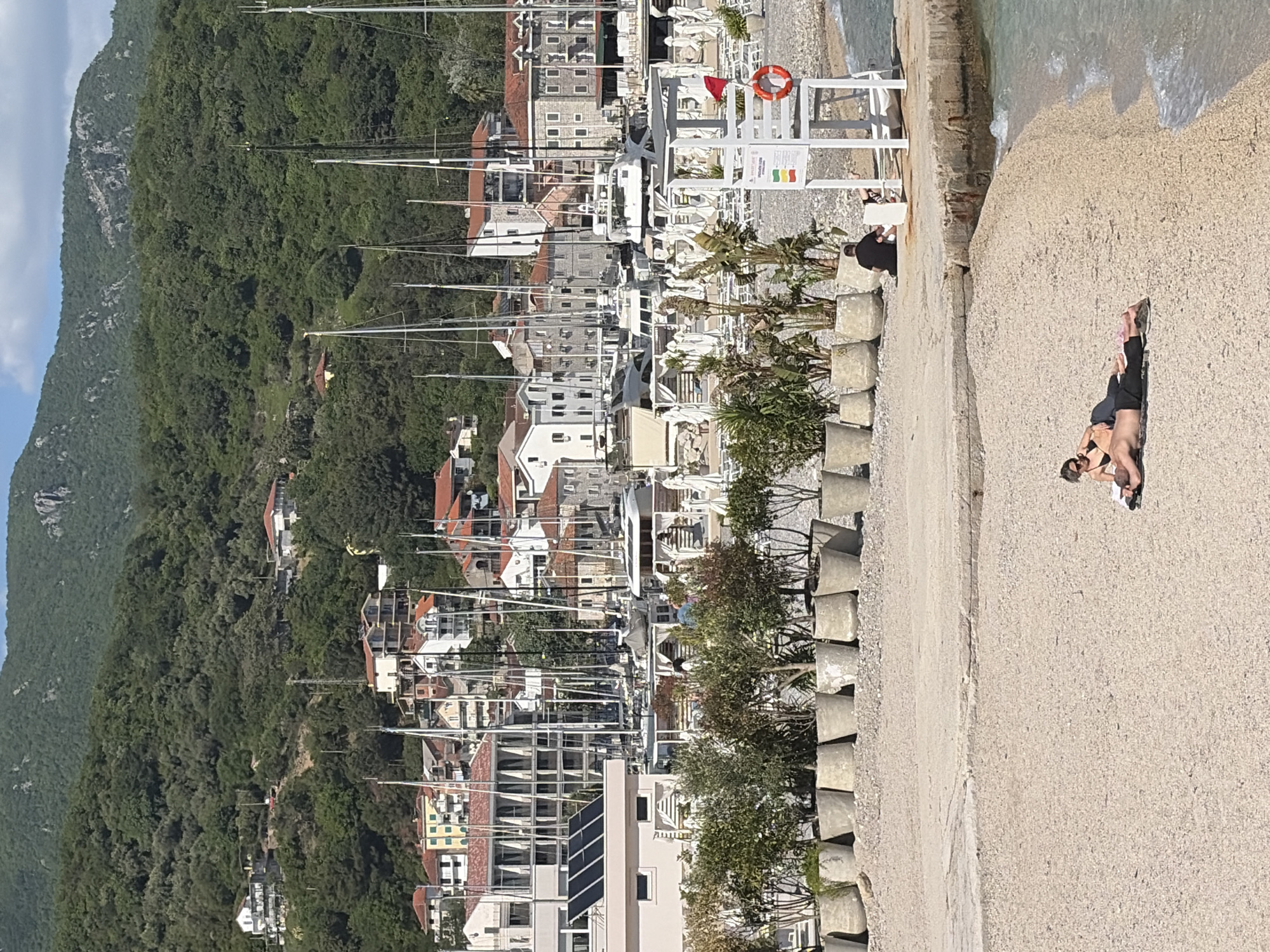 Sunny afternoon scenes captured at Herceg Novi marina, Montenegro