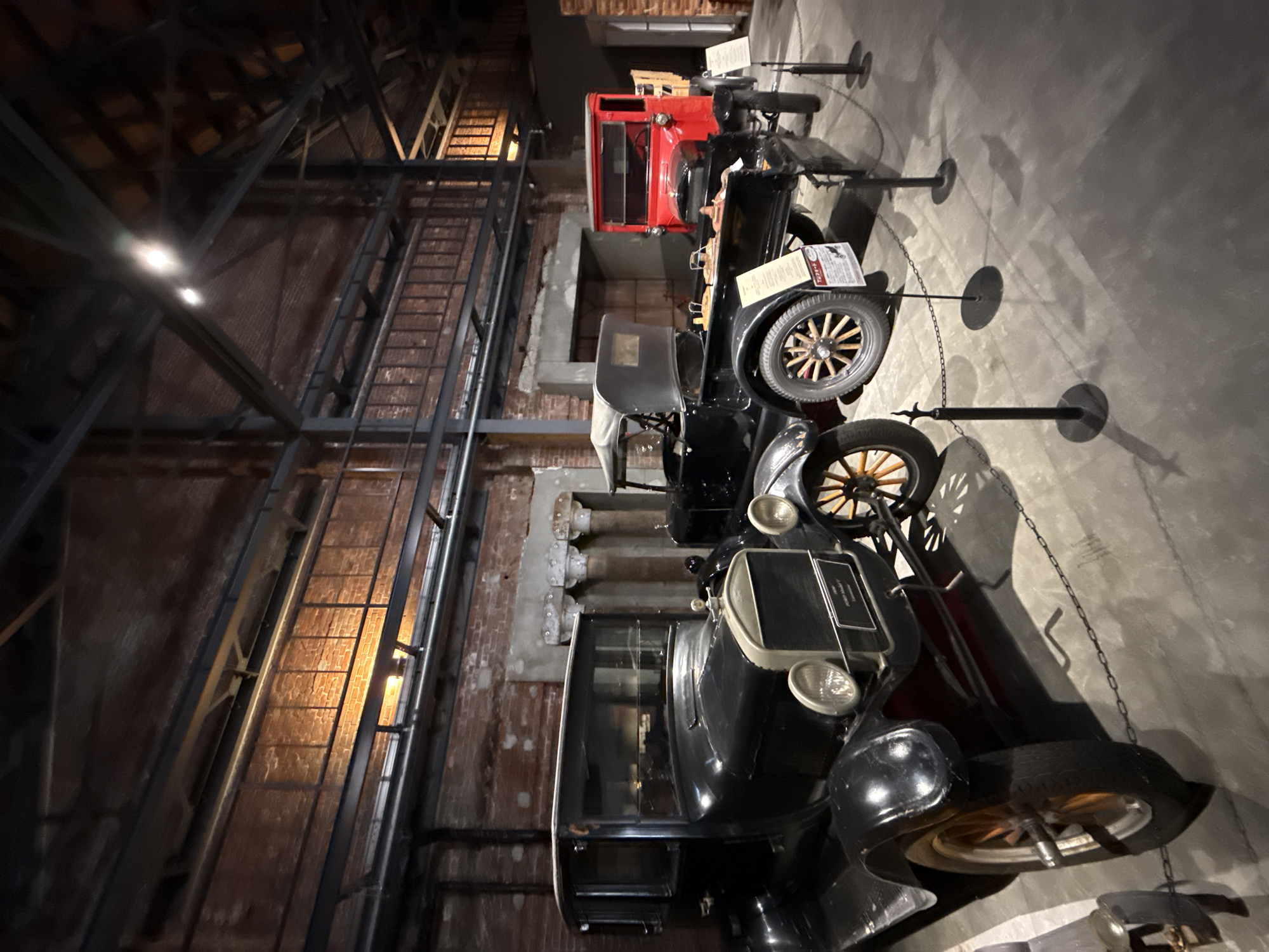 Vintage car exhibit displays classic automobiles in Osaka