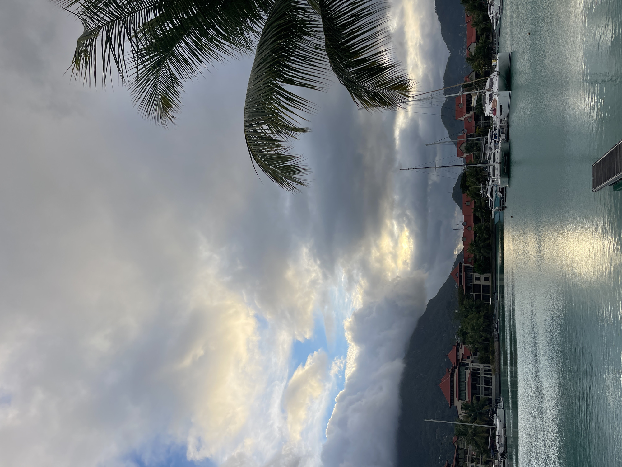 Providence marina at dusk, Seychelles — afternoon into twilight