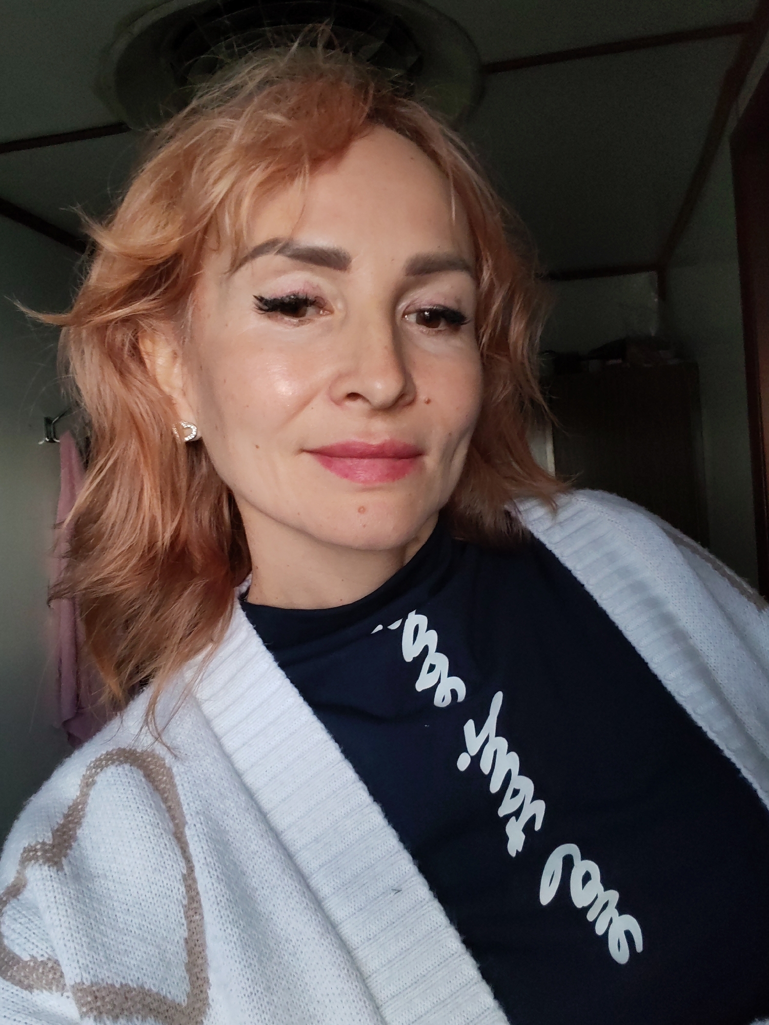 Ferry ride on Lake Ladoga with crocheting and industrial barge loading