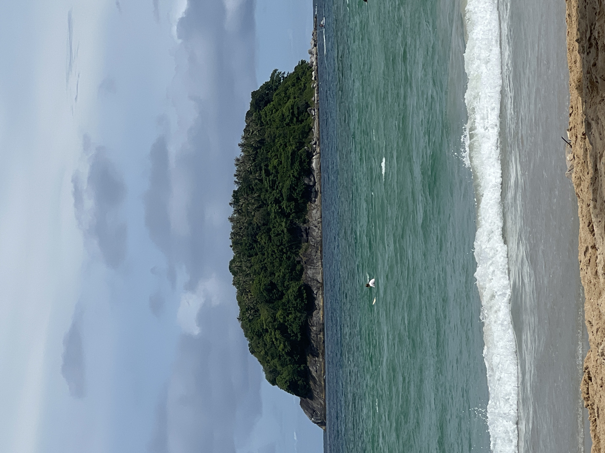 Laid-back day at a tropical surf beach