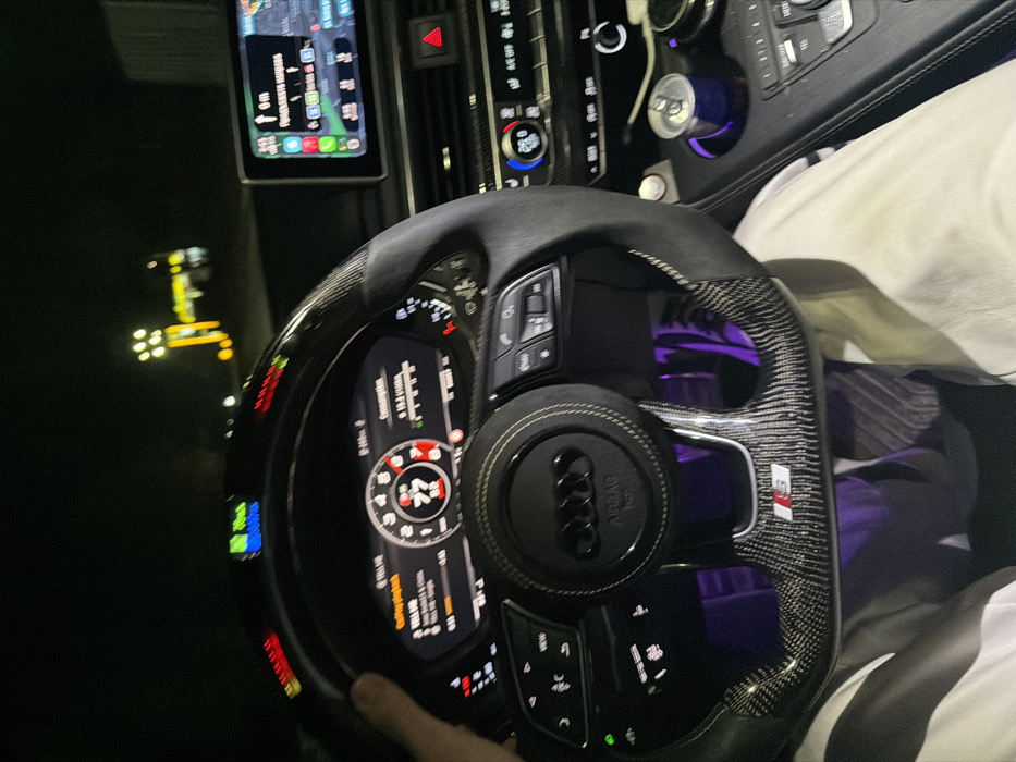 Night driving captured in Audi RS interior, Sofia