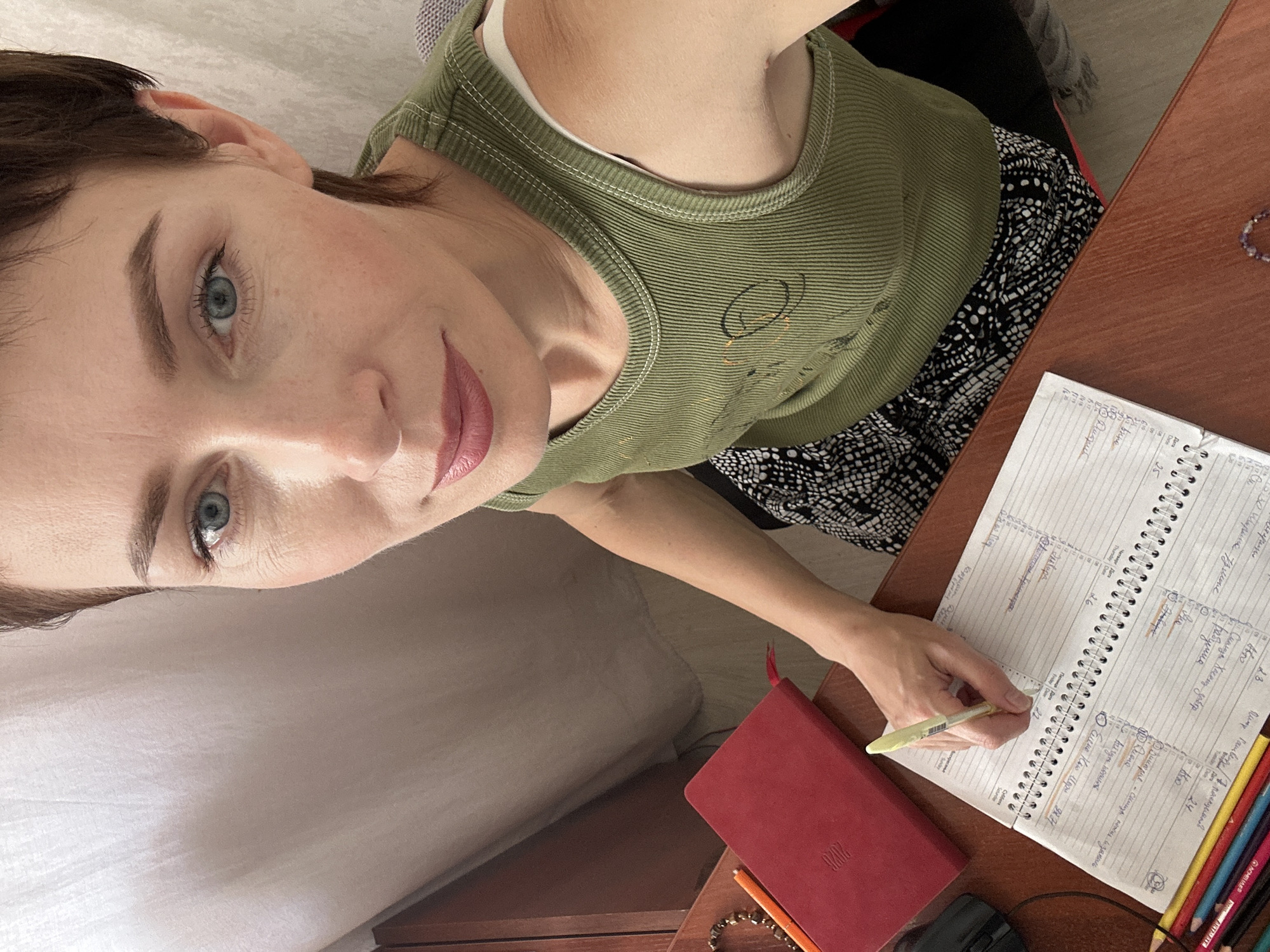 Home office desk scene in Kemerovo, Russia