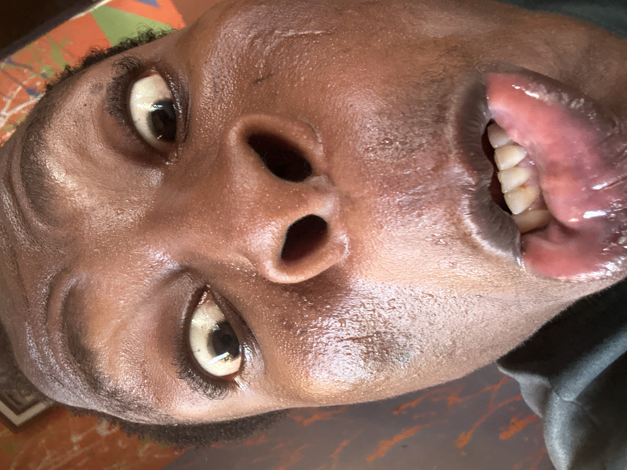 Close-up portrait captured of unidentified person at undisclosed location