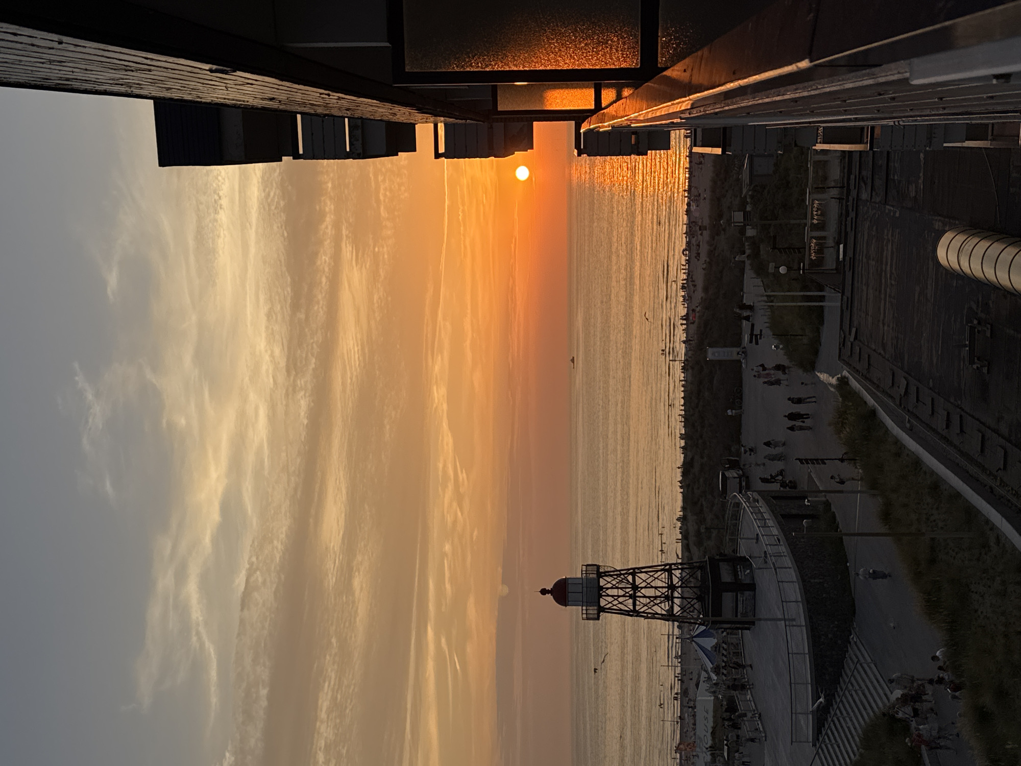 Busy summer evening at Scheveningen's beachfront, The Hague