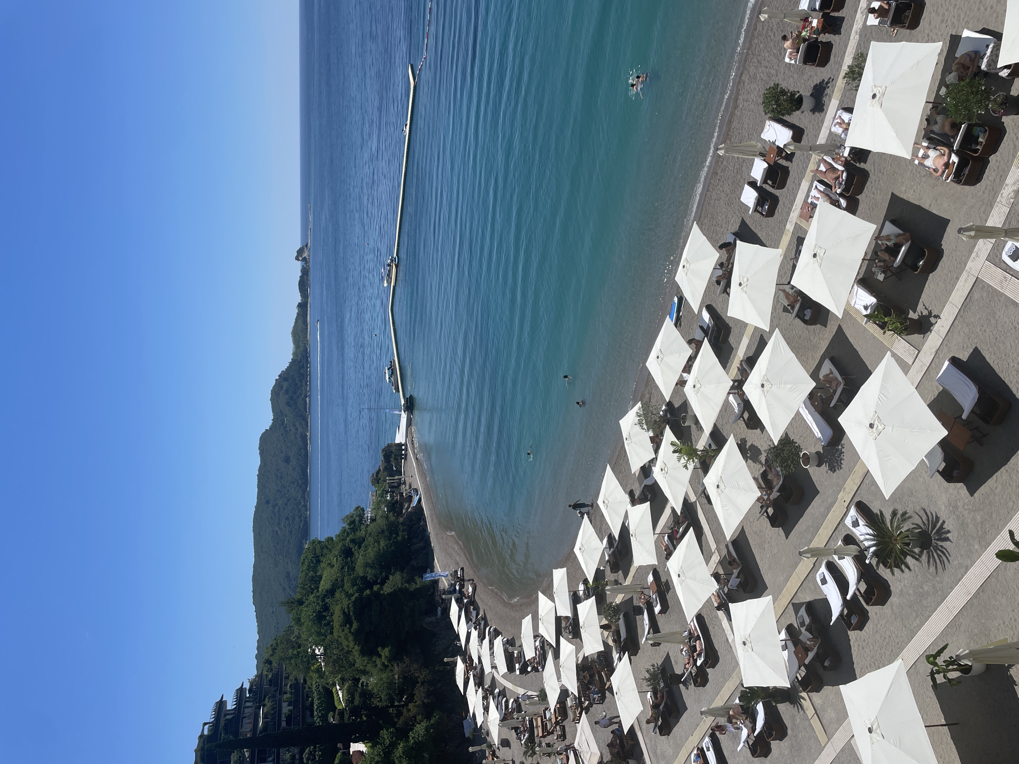 Tourist captures morning scenes of Budva Montenegro beaches and resorts