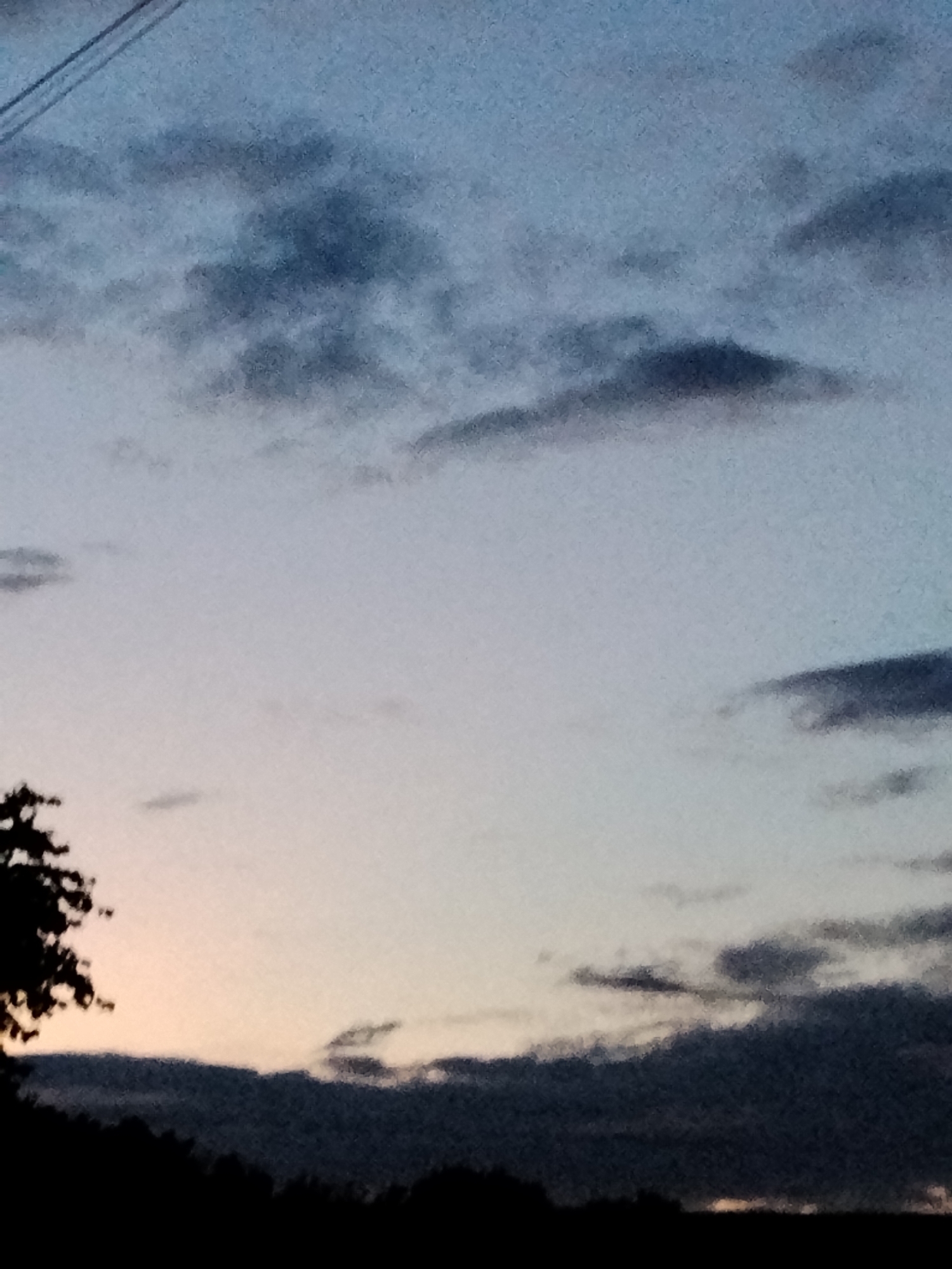 Sunset to nightfall over a rural Ukrainian village