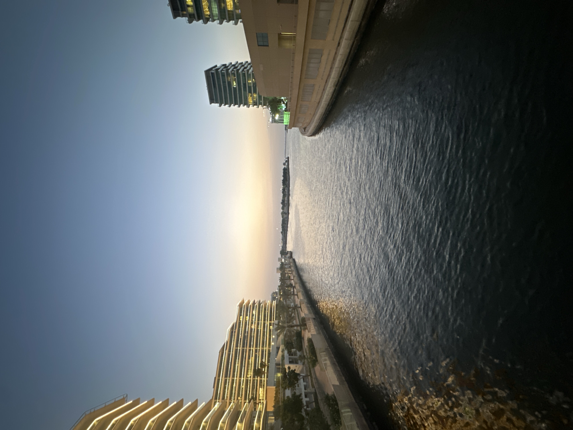 Evening waterfront scenes captured across Abu Dhabi's canal district