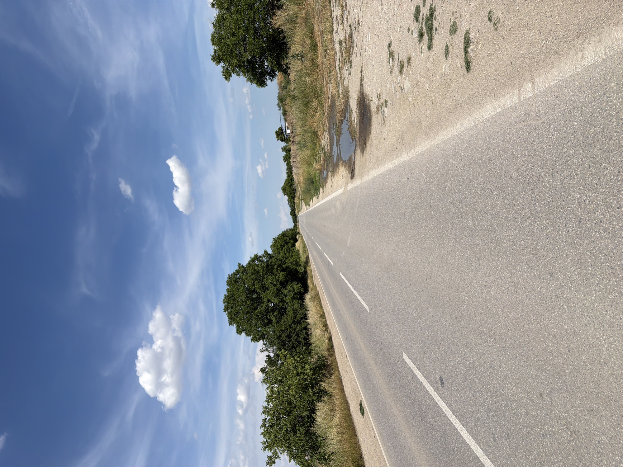Rural road scene documented in Zlatitrap, Bulgaria countryside