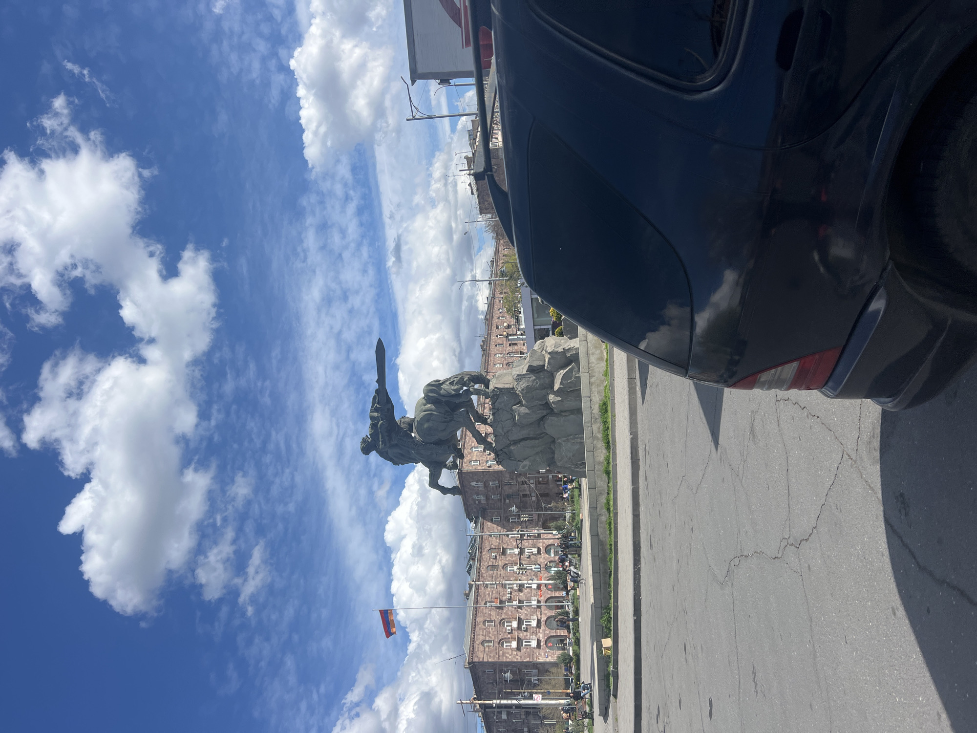 David of Sasun statue photographed in Yerevan