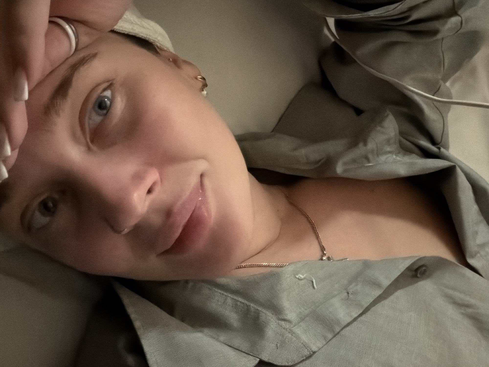Woman takes selfie in Moscow wearing jewelry