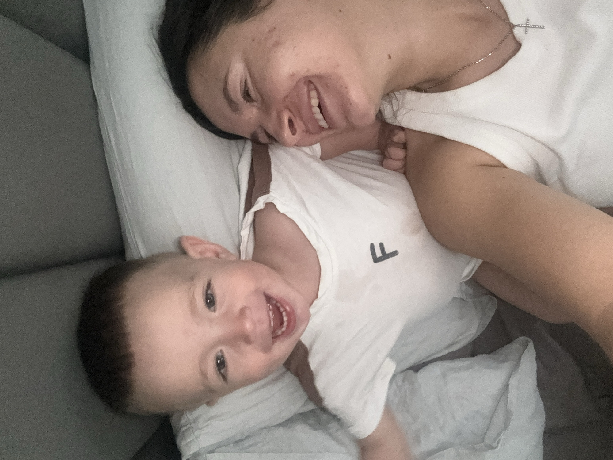 Mother and toddler share tender moments in Russian home