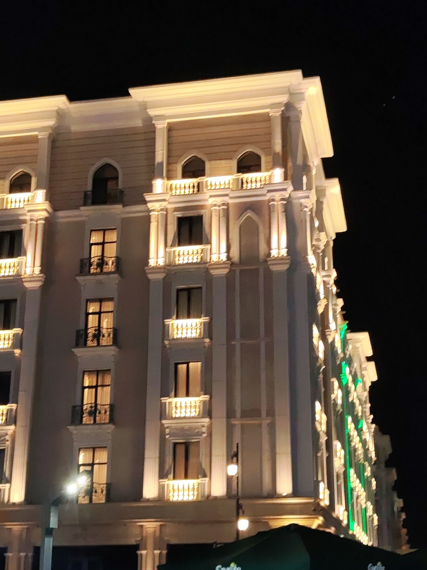 Tashkent pedestrian district buzzing on a warm summer night