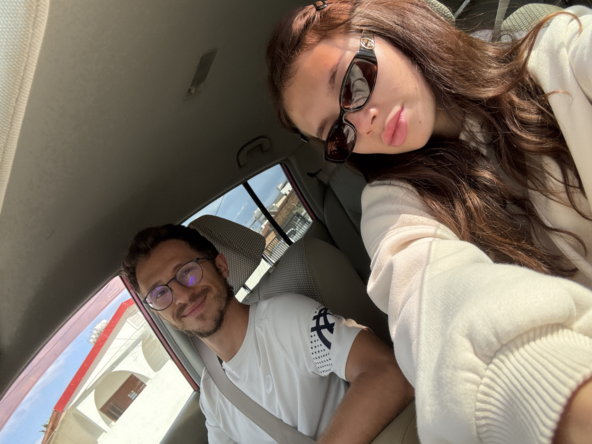 Two passengers spotted in car in Larnaca, Cyprus