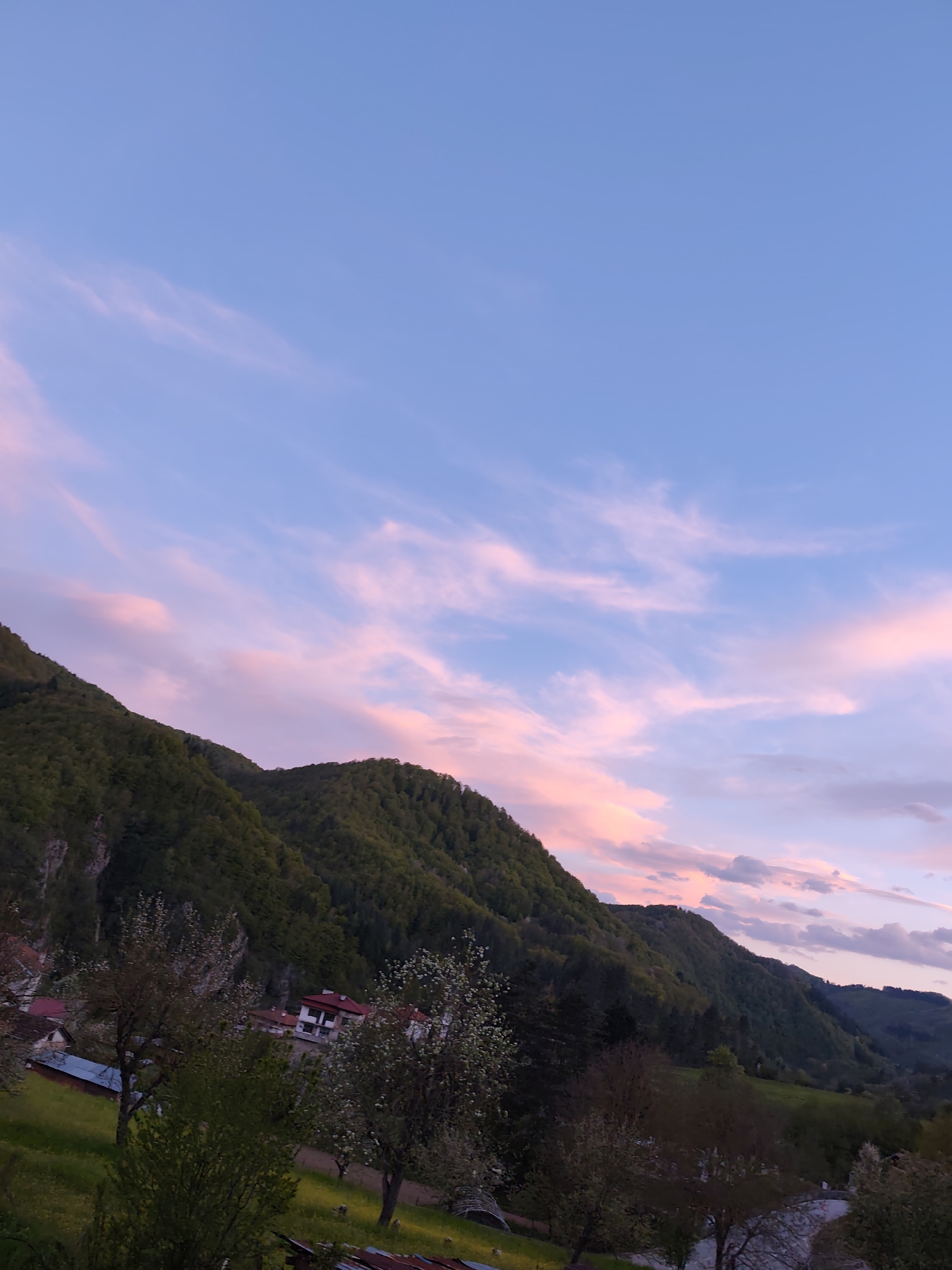 Dusk landscape captured in Srednogortsi, Bulgaria