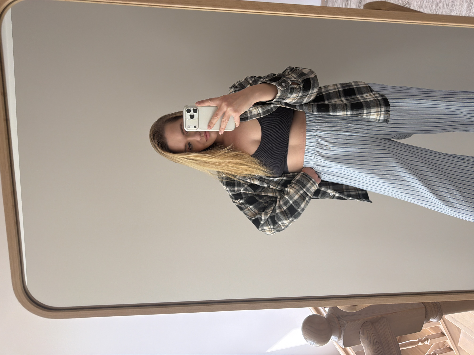 Morning mirror selfie captured in Dreiliņi, Latvia