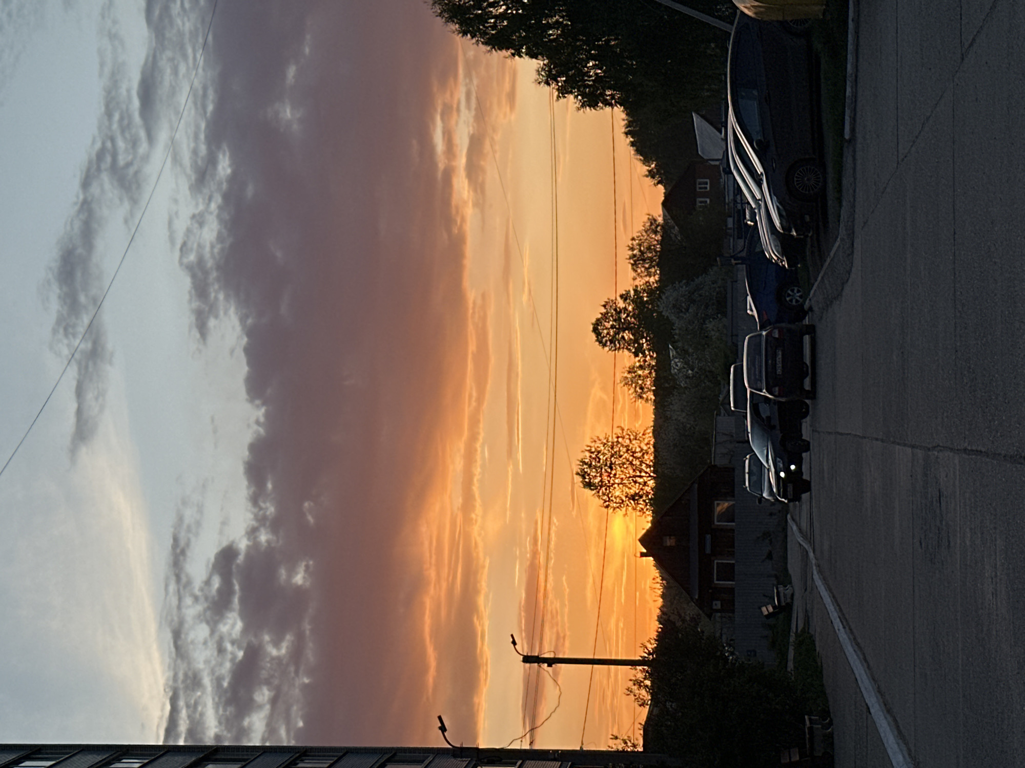 Evening sunset documented across Chaikovsky, Russia in multiple locations