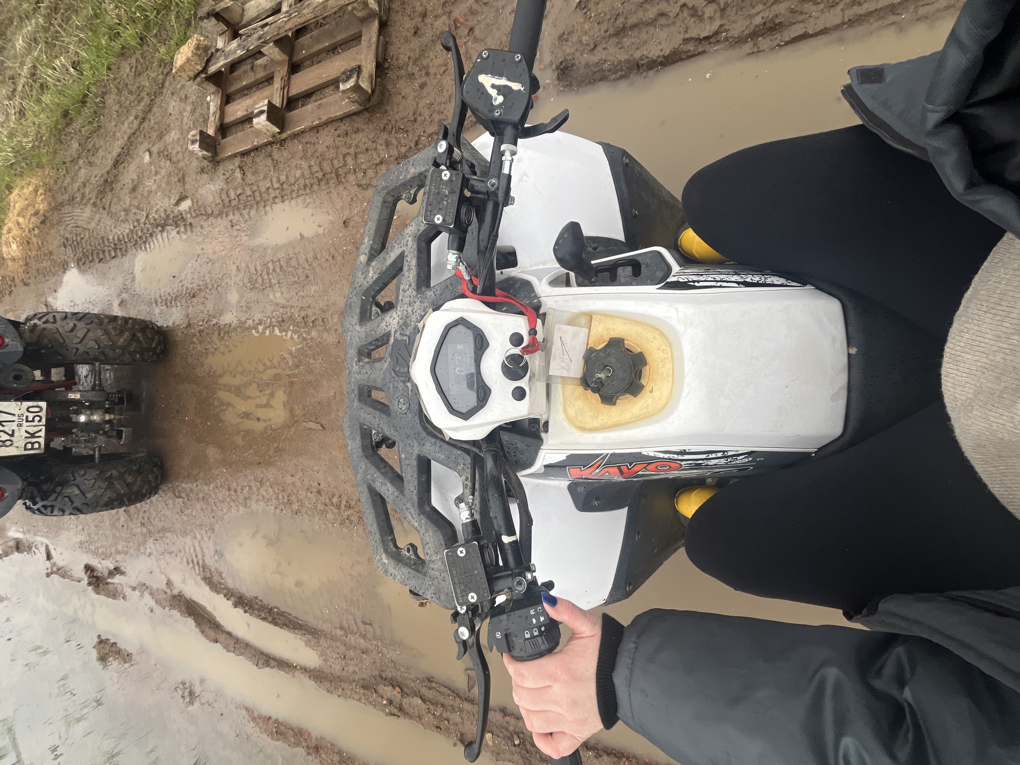 ATV riders gather for muddy countryside outing in Razdolye