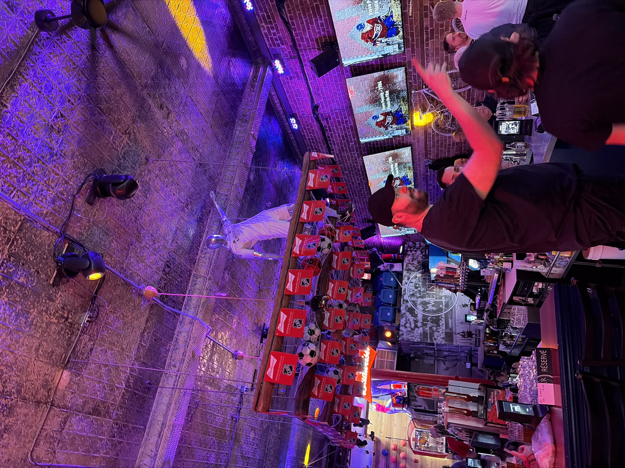 Montreal bar patrons and street scenes documented Friday evening