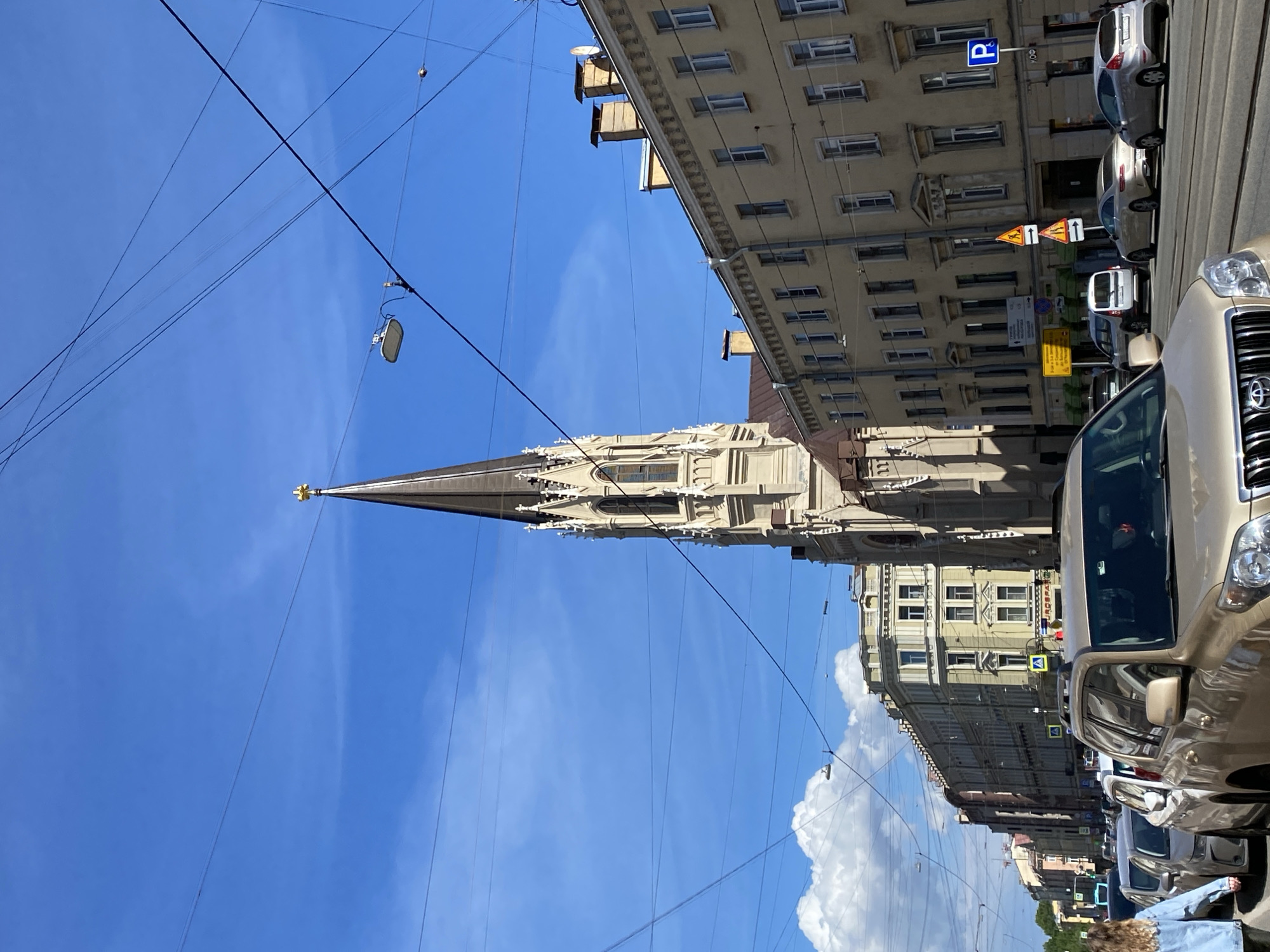 Sunny day church views documented in Saint Petersburg